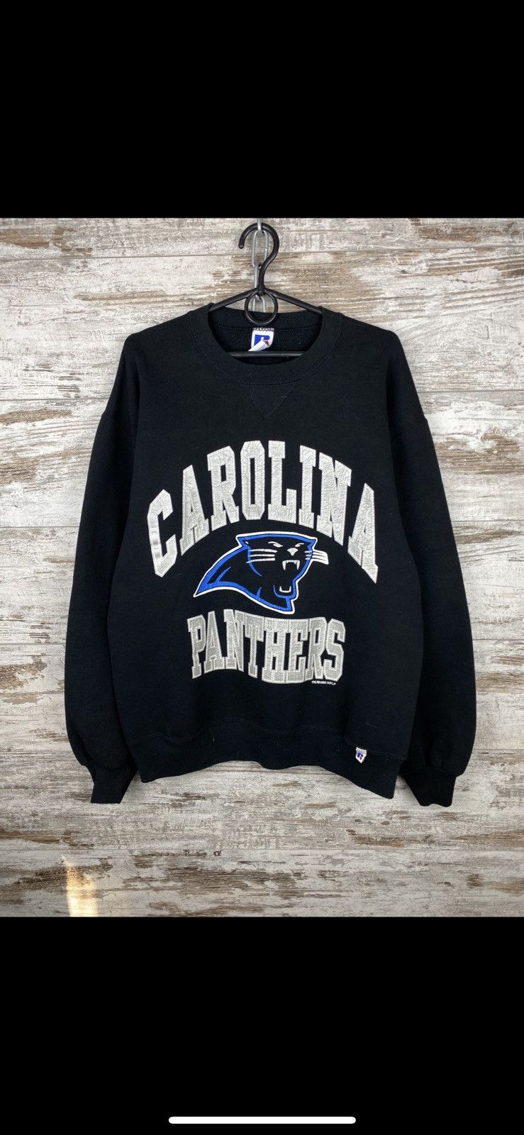 Russell Athletic × Vintage Mens Vintage Russel Athletic Carolina Panthers Sweatshirt Size US L / EU 52-54 / 3 - 1 Thumbnail