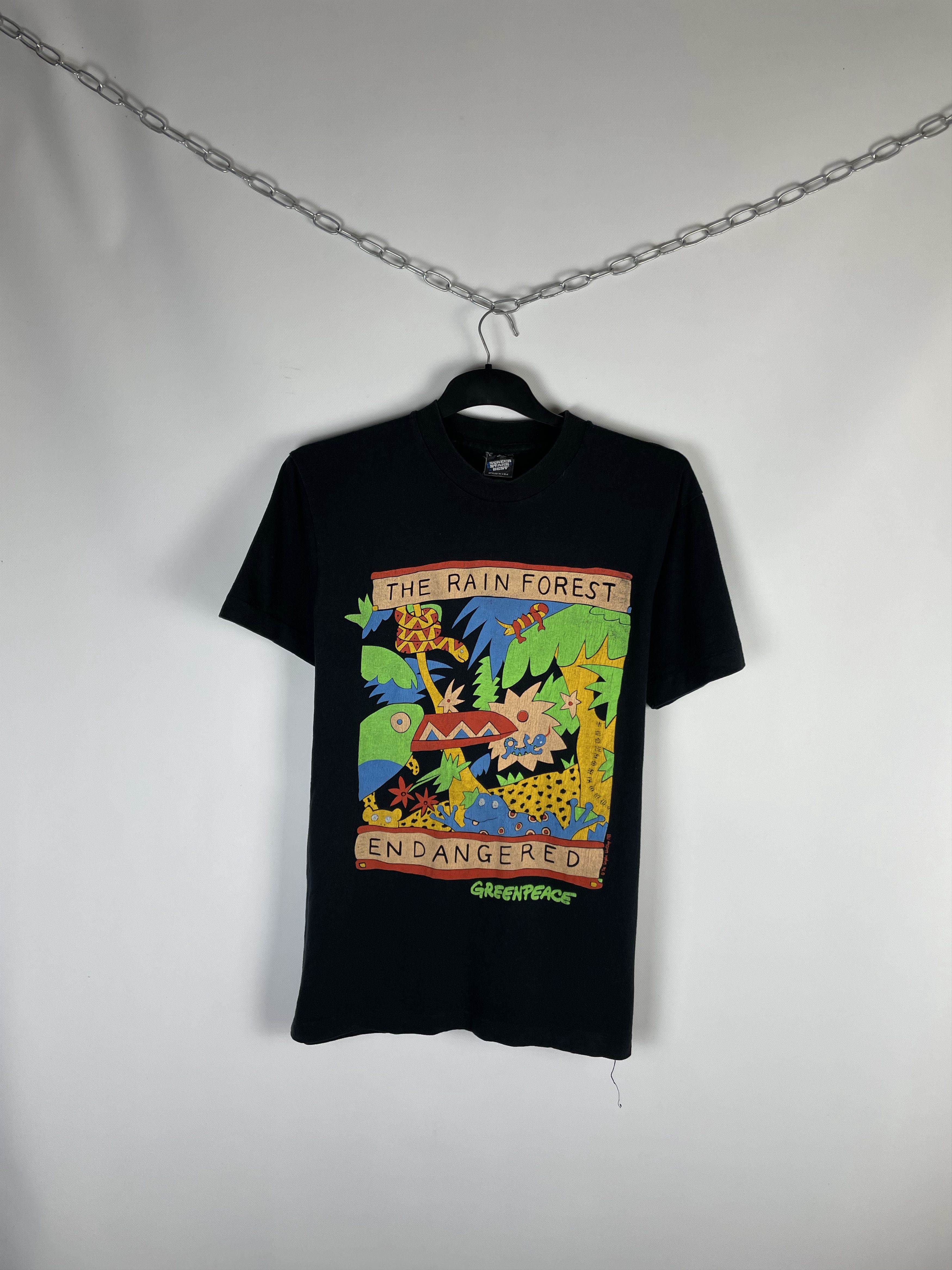 Vintage Vintage 1988 The Rainforest Greenpeace T Shirt Size US L / EU 52-54 / 3 - 1 Thumbnail
