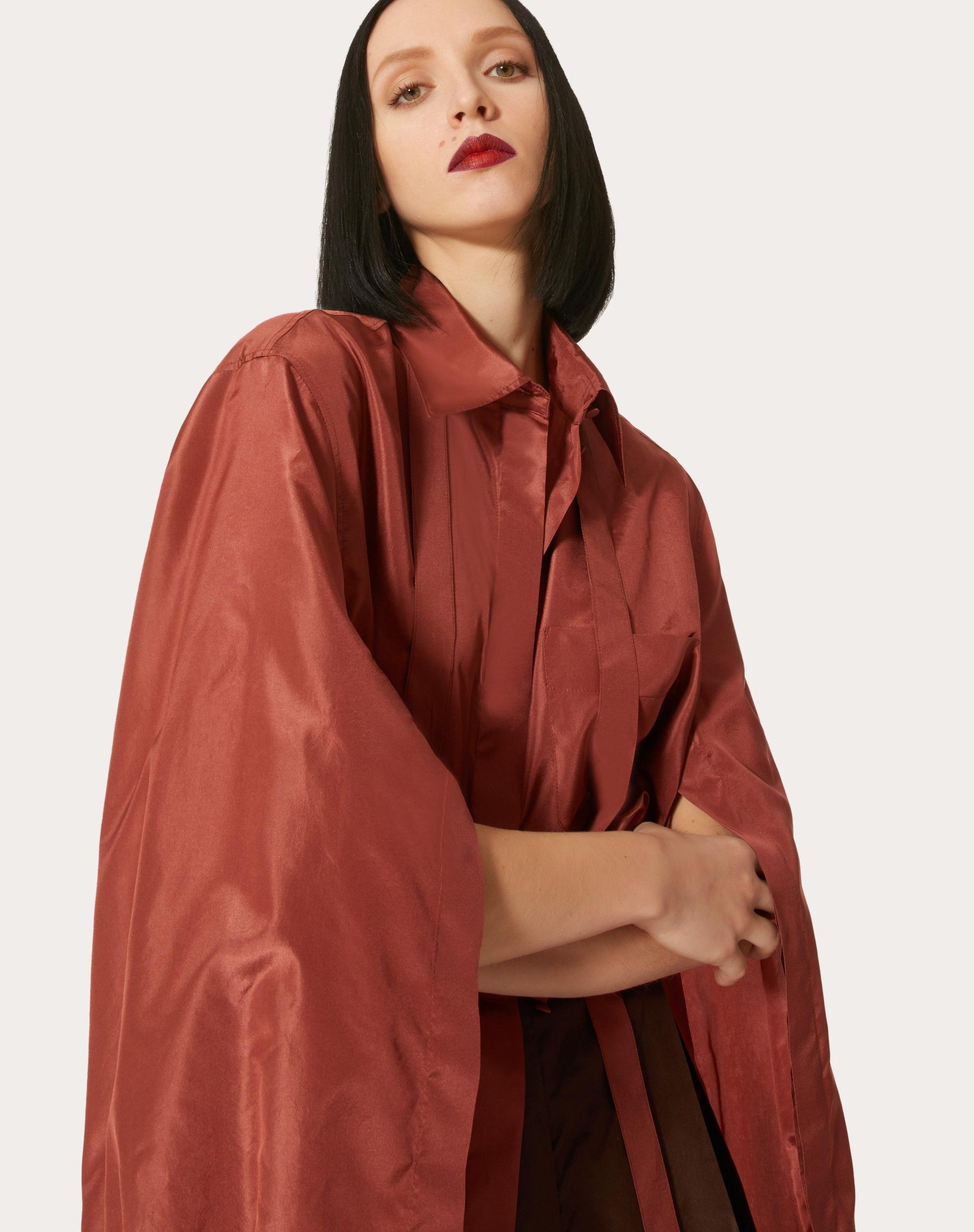 Valentino o1y0326 Solid Color Shirt in Rust Size XS / US 0-2 / IT 36-38 - 3 Thumbnail