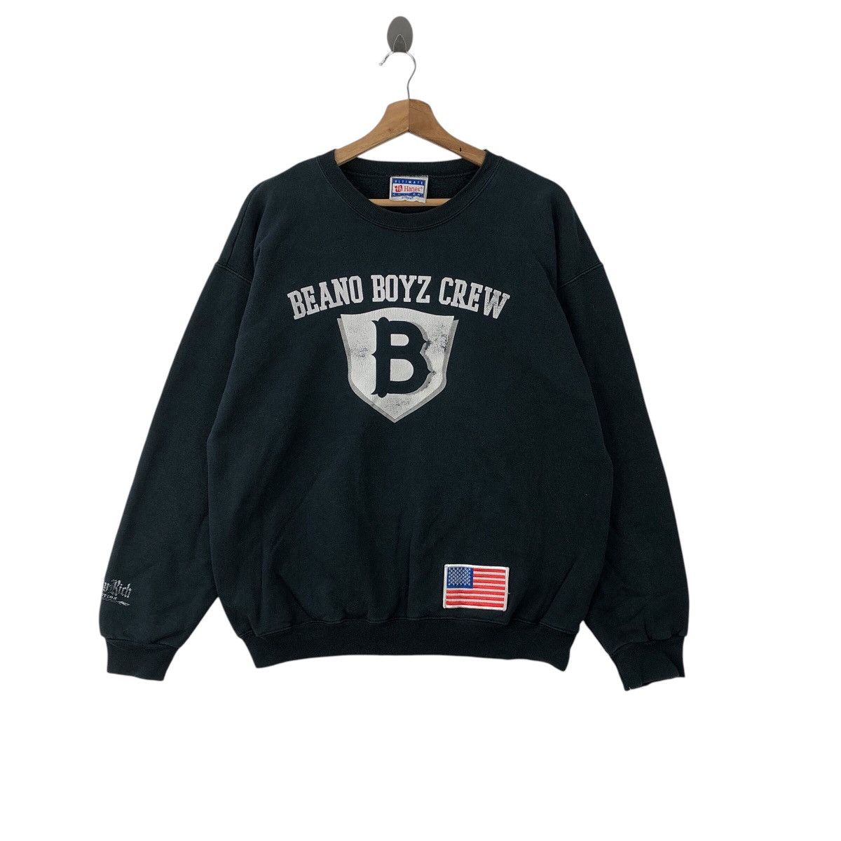 Hanes × Vintage BEANO BOYZ CREW Vintage Big Logo Sweatshirt Size US XL / EU 56 / 4 - 1 Thumbnail
