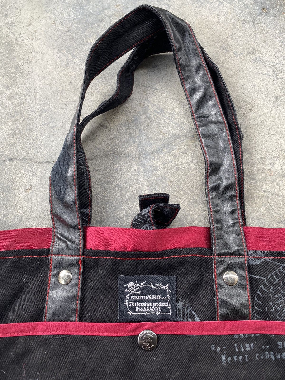 Japanese Brand Vintage Devil H.naoto Multi-Pocket Distressed Tote Bag Size ONE SIZE - 10 Thumbnail