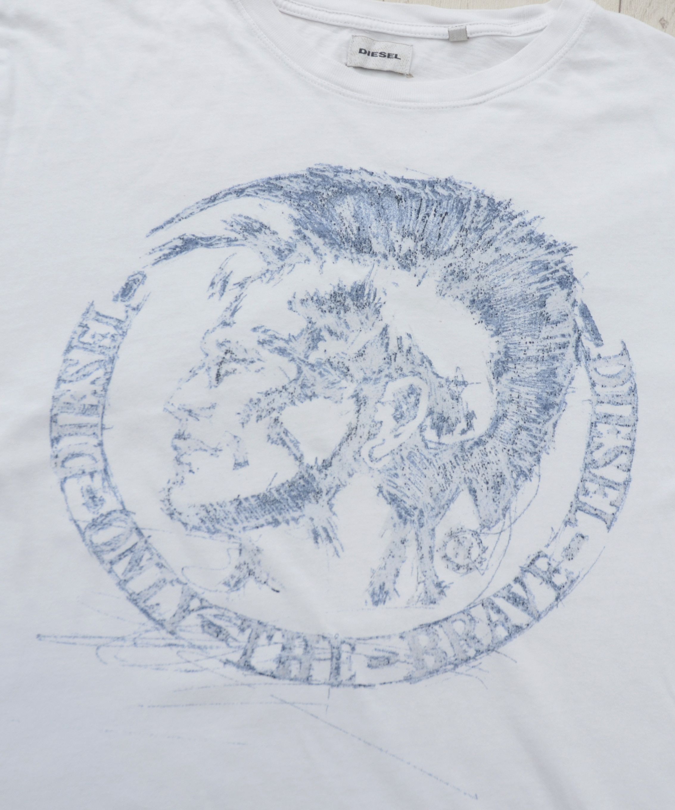 Diesel × Vintage Vintage Y2K Diesel Only The Brave Graphic Tee Big Logo Size US L / EU 52-54 / 3 - 5 Thumbnail