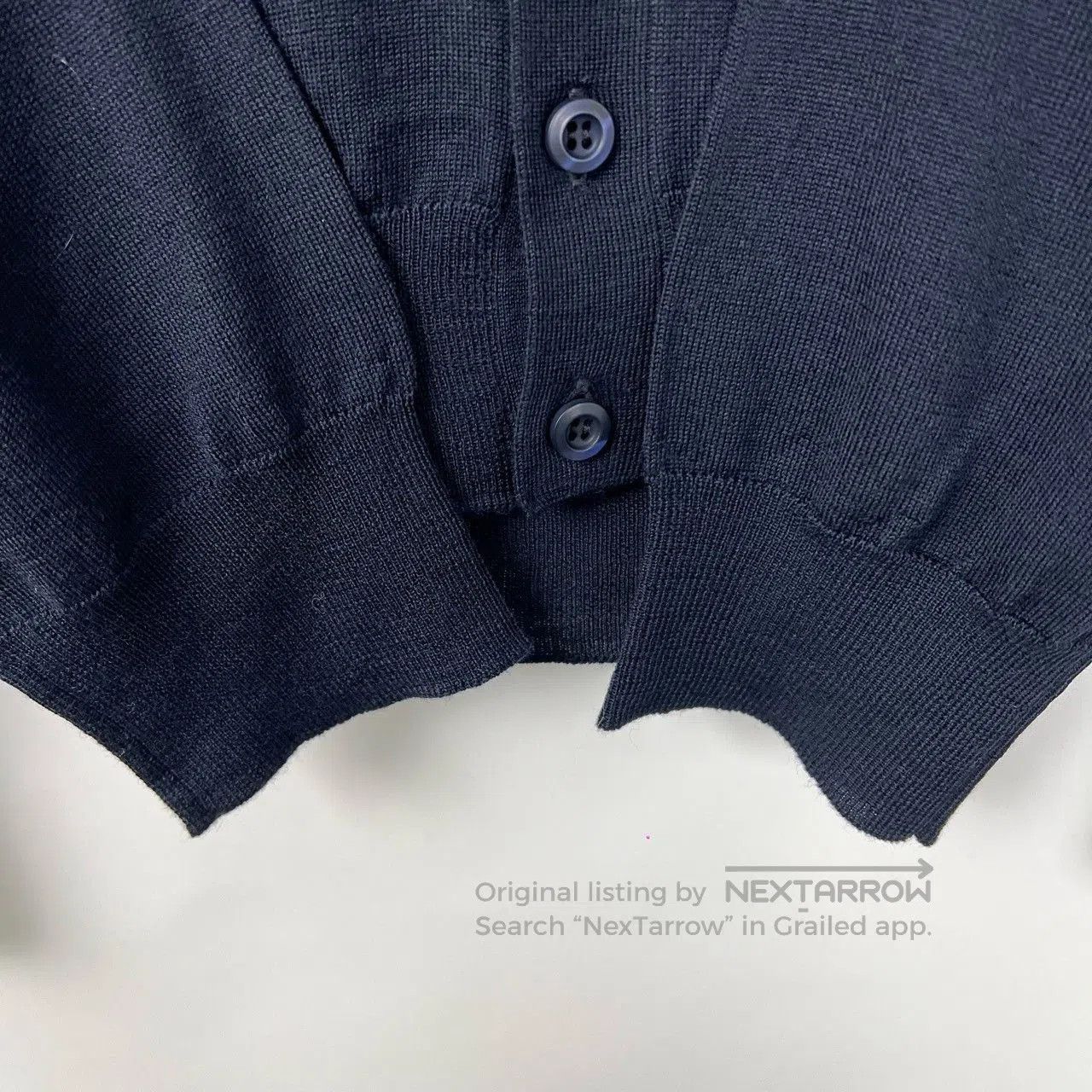 Prada Prada Dark Blue V-Neck Knit Cardigan. Size US M / EU 48-50 / 2 - 7 Thumbnail