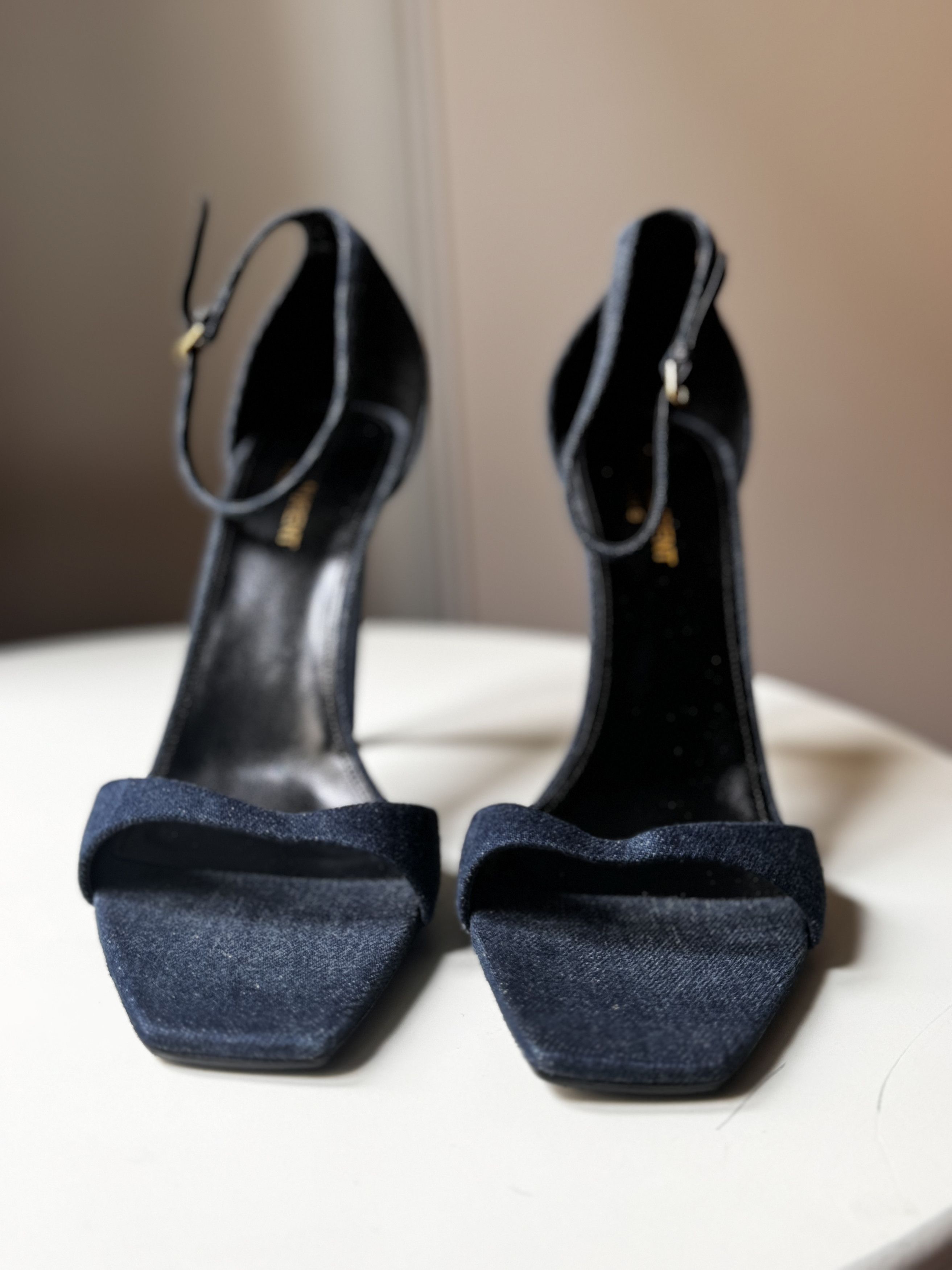 Saint Laurent Paris Denim high-heeled strappy sandals Saint Laurent Size US 11 / IT 41 - 3 Thumbnail