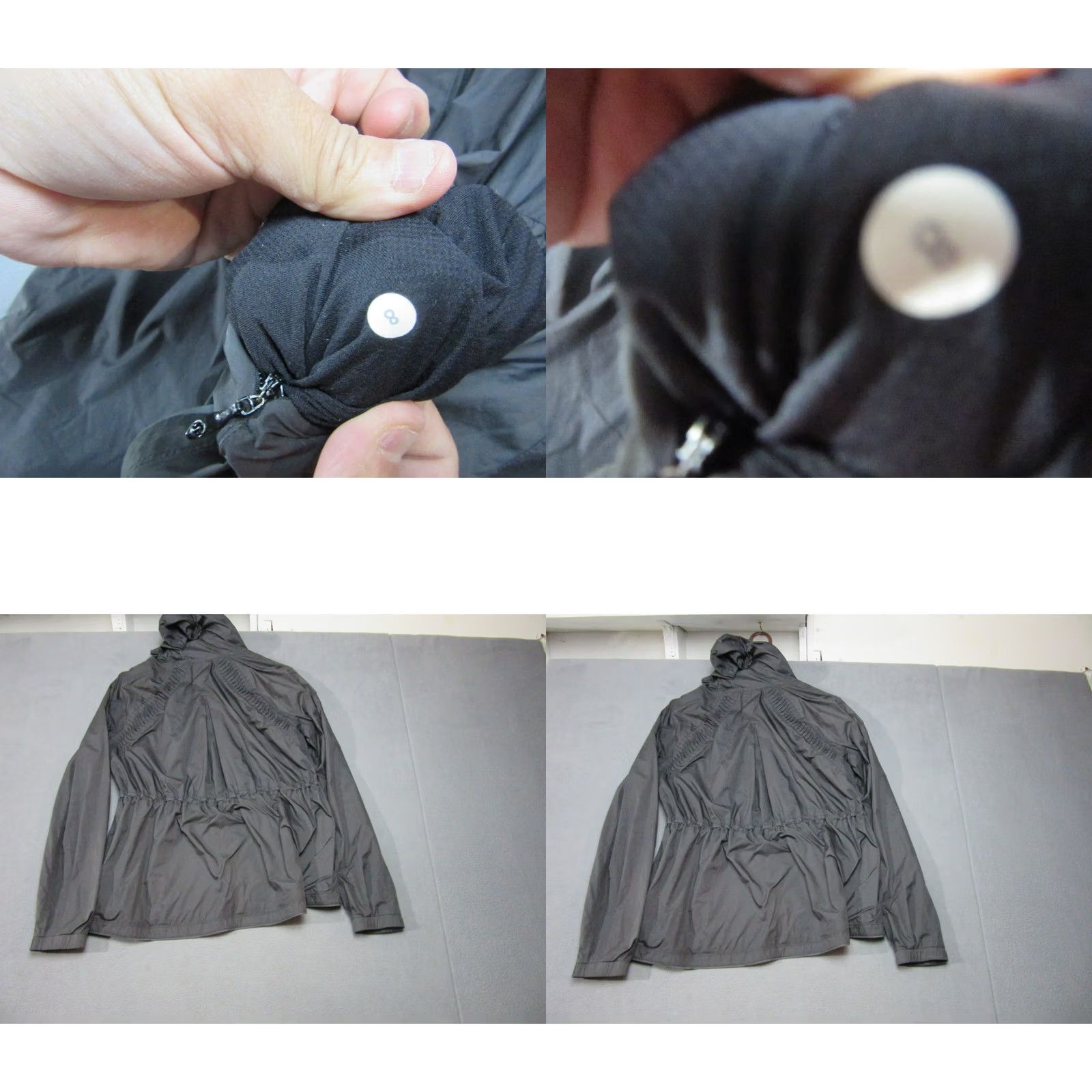 Lululemon Lululemon Jacket Womens 8 Black Hooded Full Zip Pleated Outdoor Windbreaker Size M / US 6-8 / IT 42-44 - 8 Thumbnail