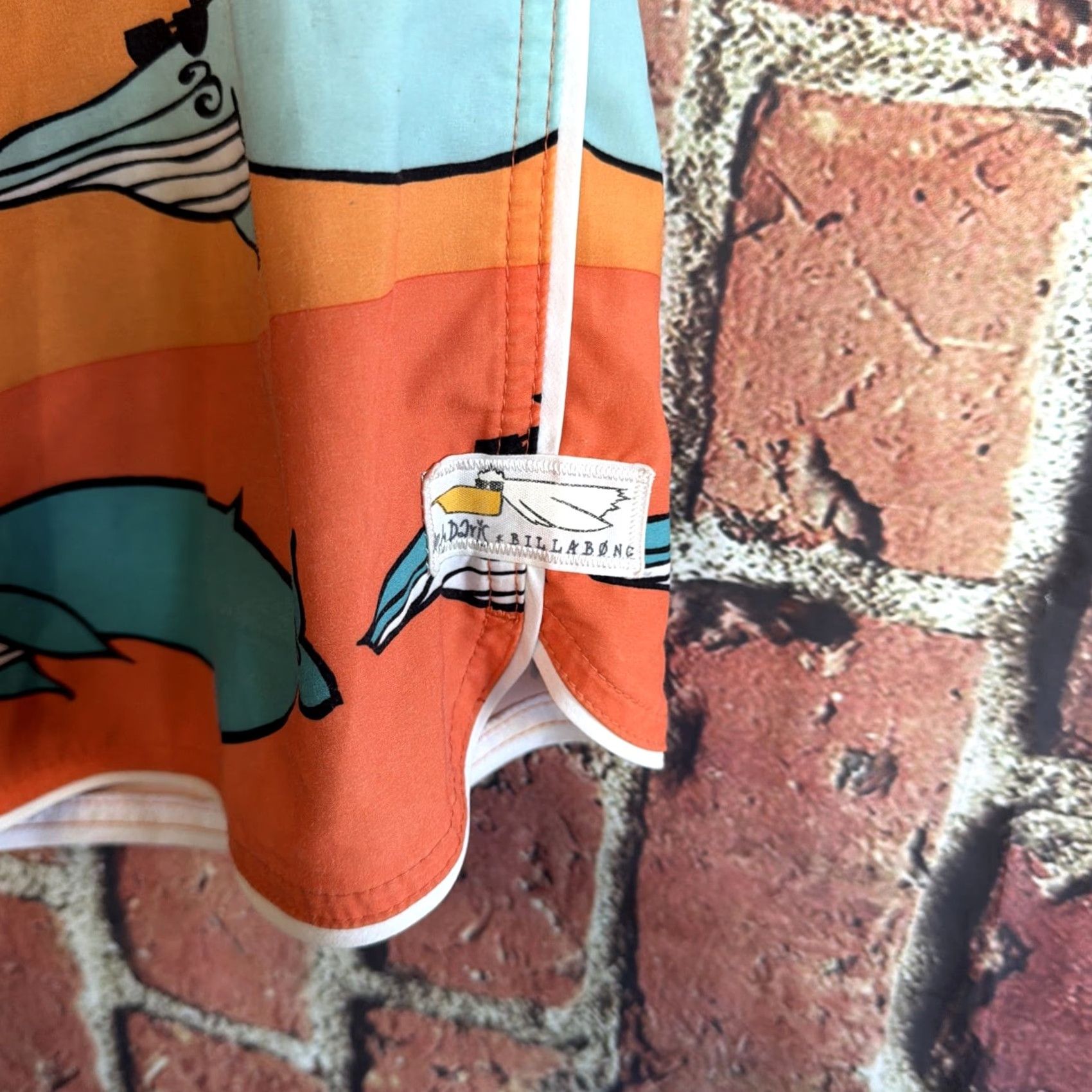 Billabong Billabong Mens Board Shorts 34 Surfing Beach Multicolor Graphic Print Whale Size US 34 / EU 50 - 2 Thumbnail