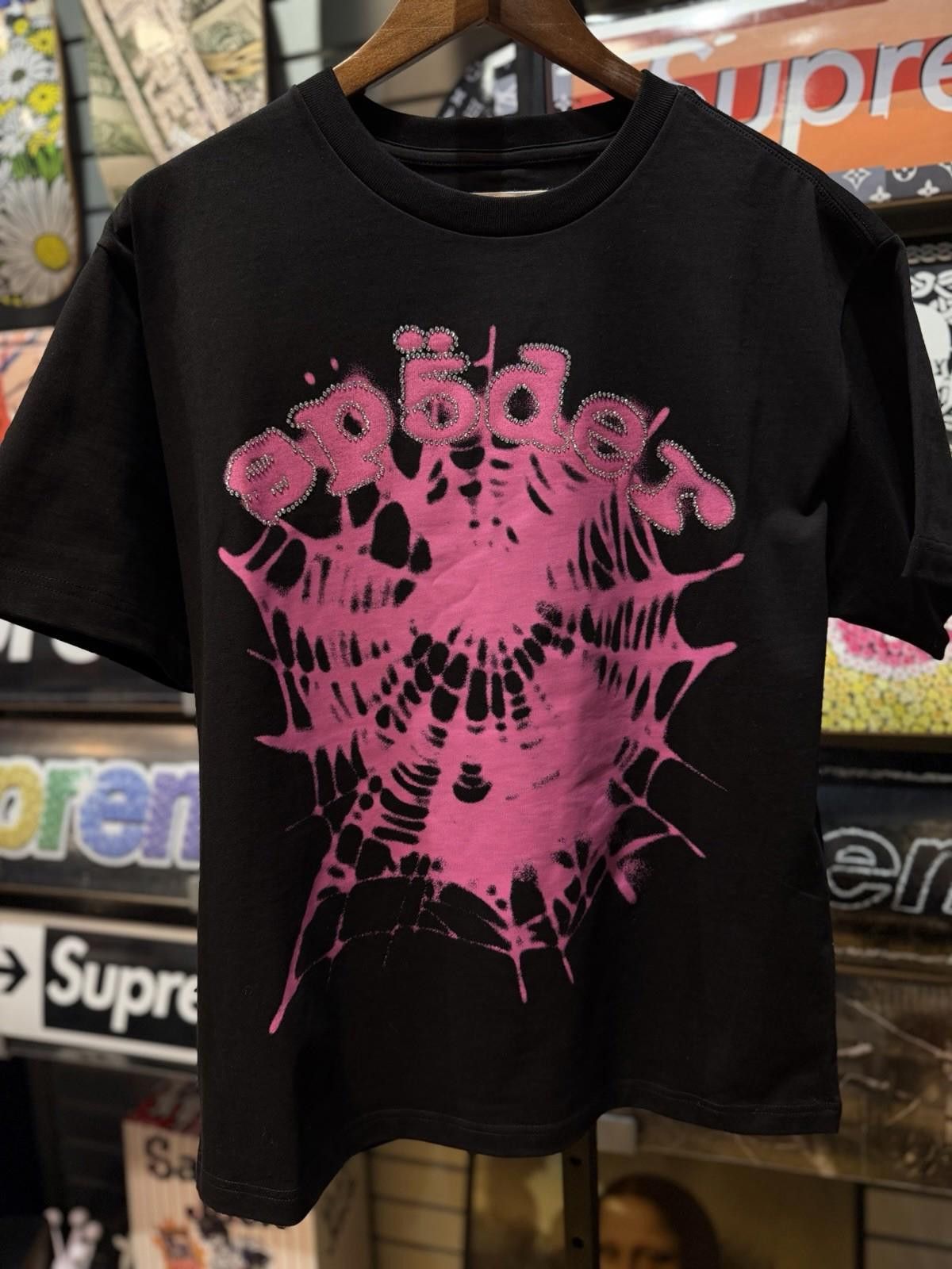 Sp5der Sp5der OG Web V2 Tee Stones Brand New Black Pink Size (M) Size US M / EU 48-50 / 2 - 3 Thumbnail