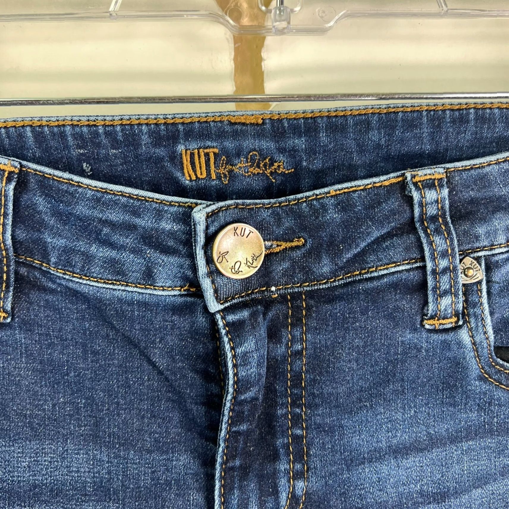 Vintage VINTAGE Kut From The Kloth Jeans Distressed Blue 30x30 Women 4 Bootcut 5-Pocket Denim Jeans Womens Classic Fit Size 27" / US 4 / IT 40 - 5 Thumbnail