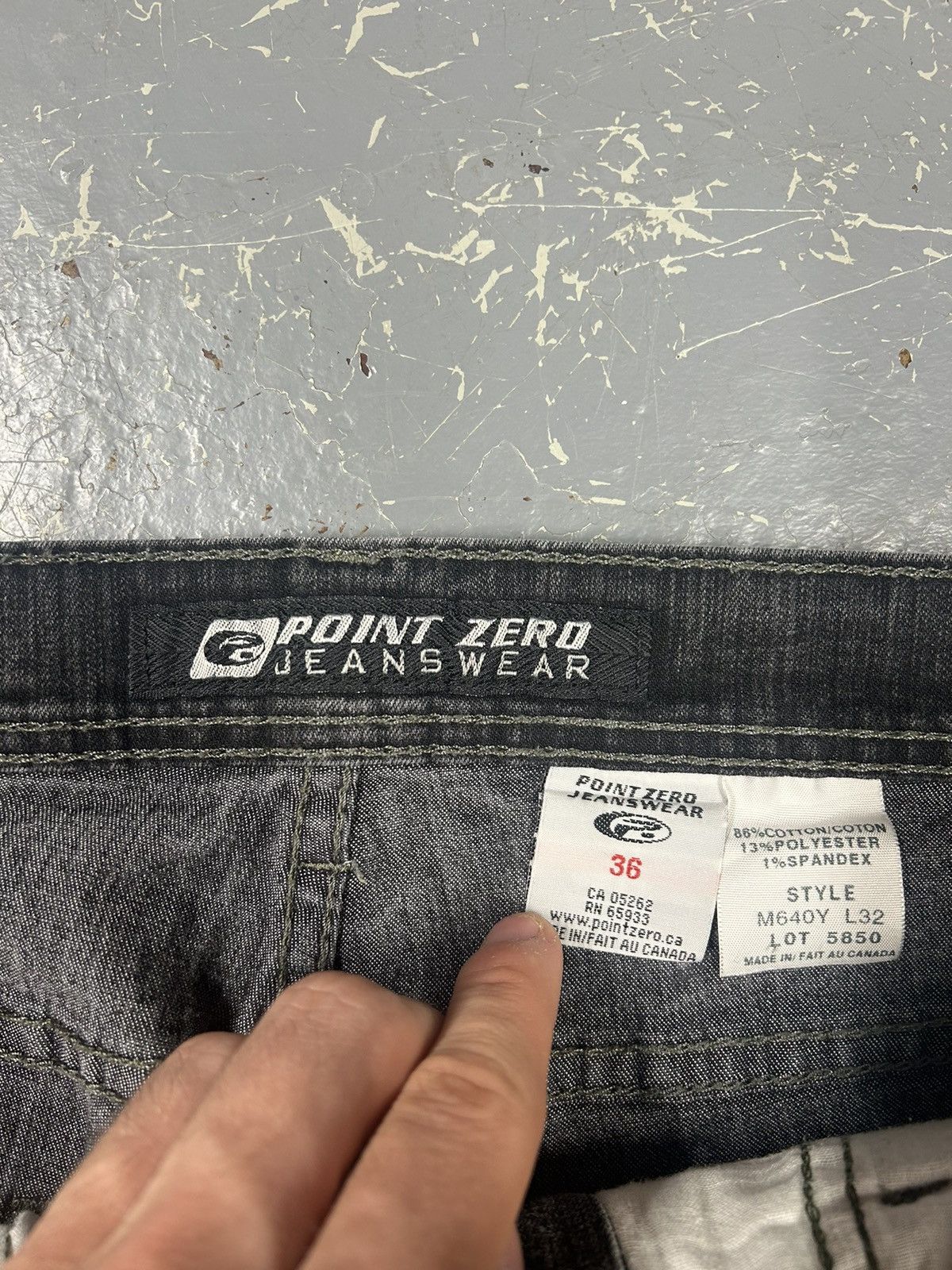 Point Zero × Vintage Crazy Vintage Y2K Point Zero Baggy Straight Fit Black Jeans Size US 36 / EU 52 - 4 Thumbnail