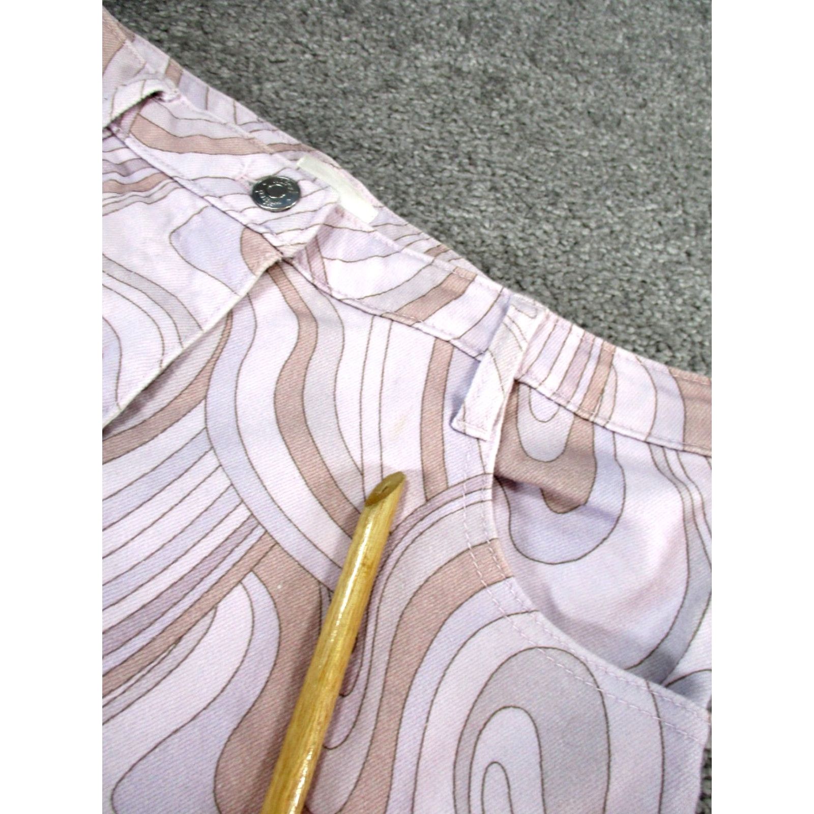 Vintage Wilfred Free Jeans Womens 6 Gray White Purple Beige Swirl Denim * Size 28" / US 6 / IT 42 - 6 Thumbnail
