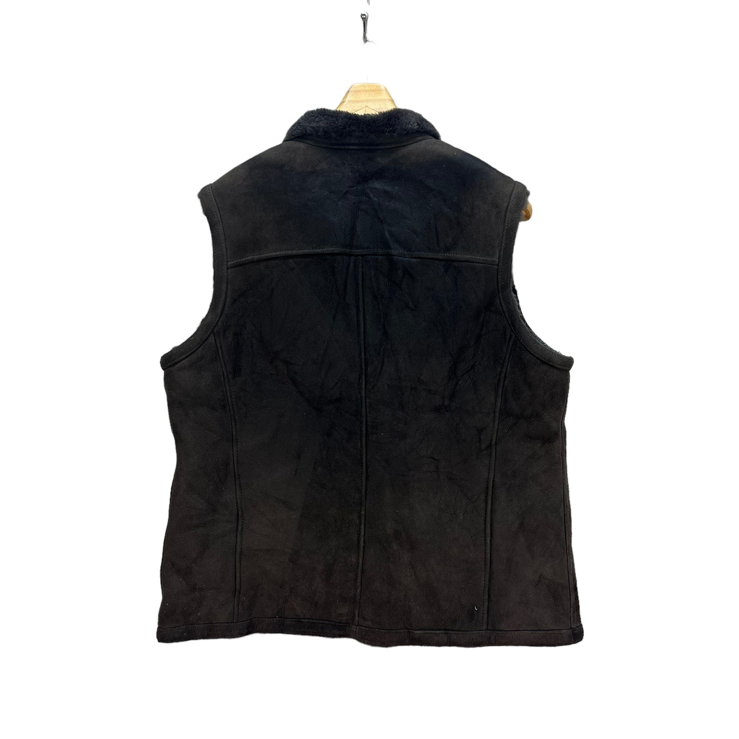 Japanese Brand TRASHED🔥 EMMETI DI FRANCO SUEDE SHERPA VEST #7850-183 Size US S / EU 44-46 / 1 - 11 Thumbnail