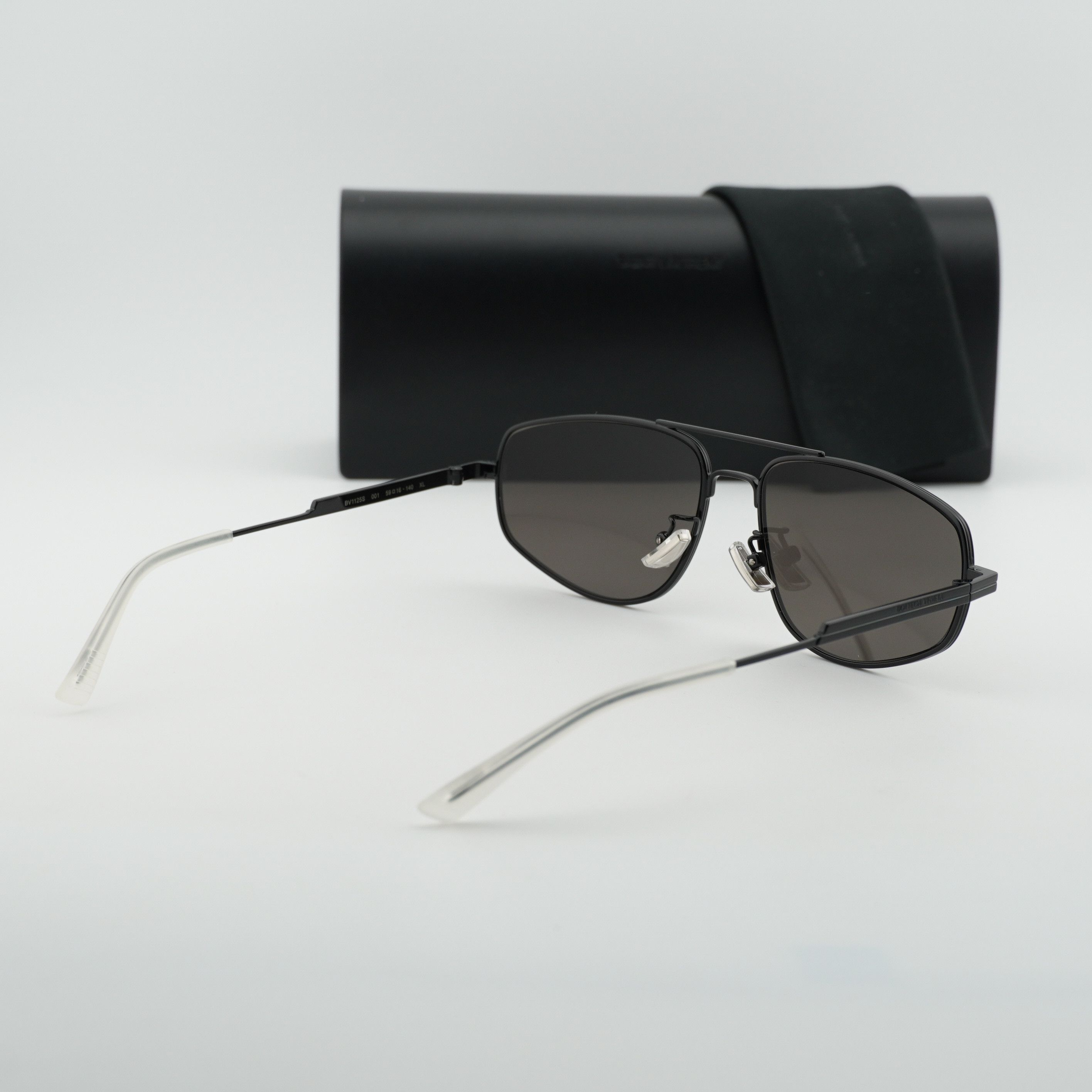 Bottega Veneta Bottega Veneta BV1125S 001 Sunglasses Black Aviator Frame Size ONE SIZE - 11 Thumbnail