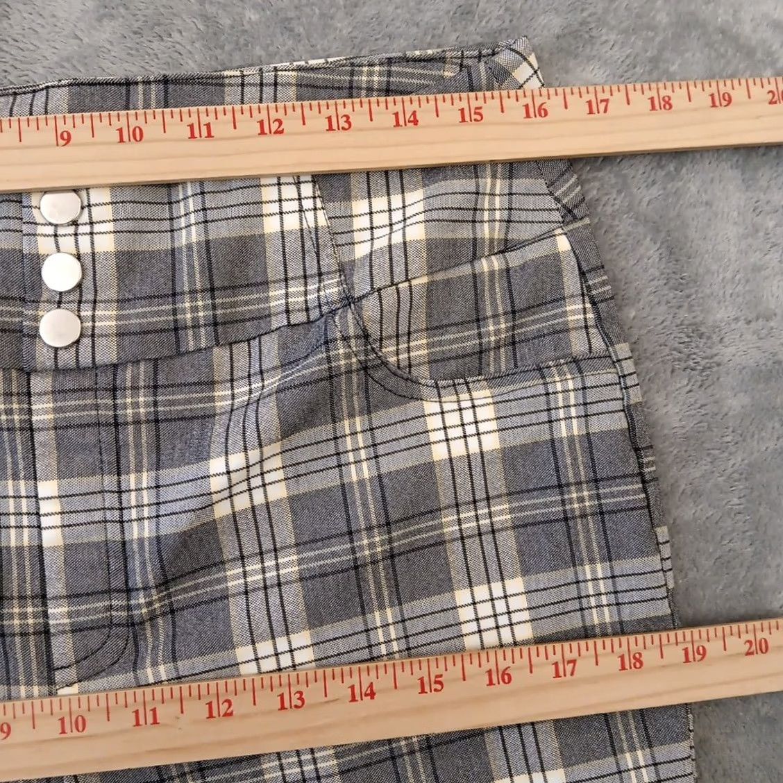 Vintage Cato Pants Womens 14 Gray Ankle Size Yellow Plaid Pull Stretch 32x26 Mid Rise Size 36" / US 14 / IT 50 - 3 Thumbnail