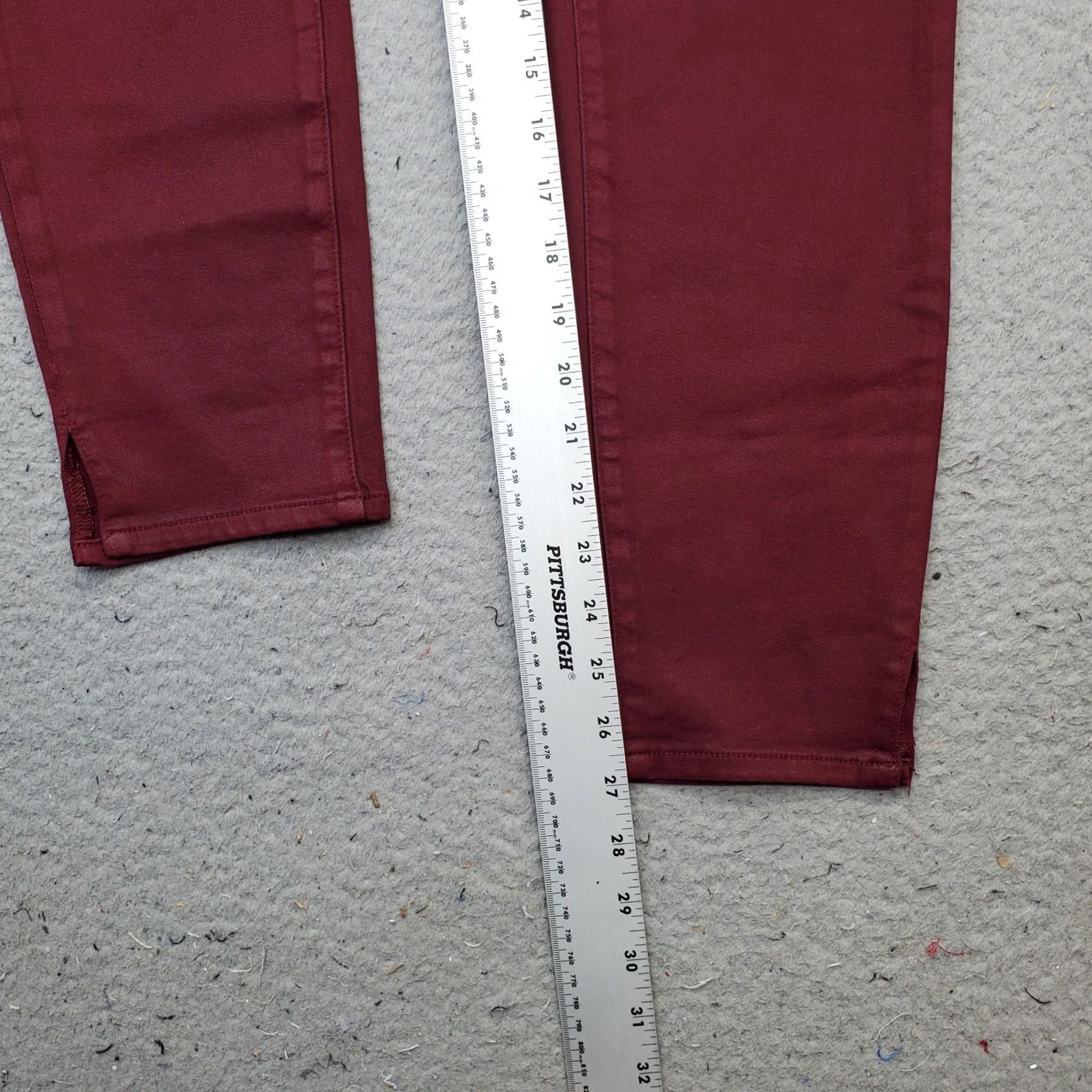 J Brand J Brand Skinny Jeans Burgundy Womens 30 Denim Flat Front Ankle Slit Streetwear Size 30 Womens Jeans Urban Streetwear Burgundy Size 30" / US 8 / IT 44 - 4 Thumbnail