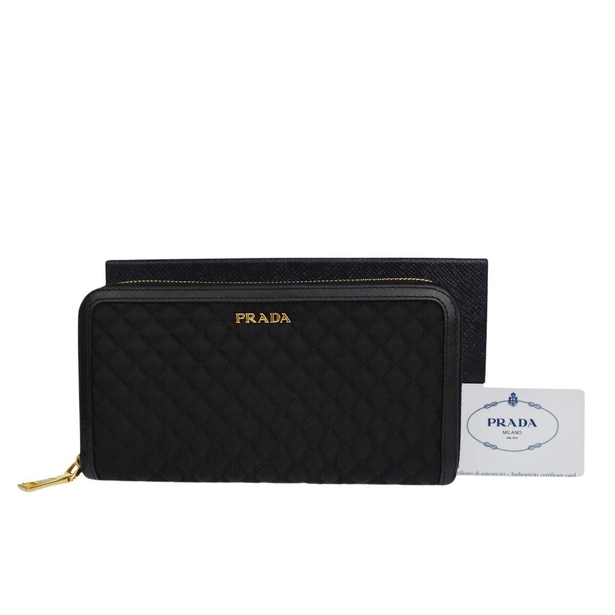 image of Prada Tessuto Wallet in Black, Women's