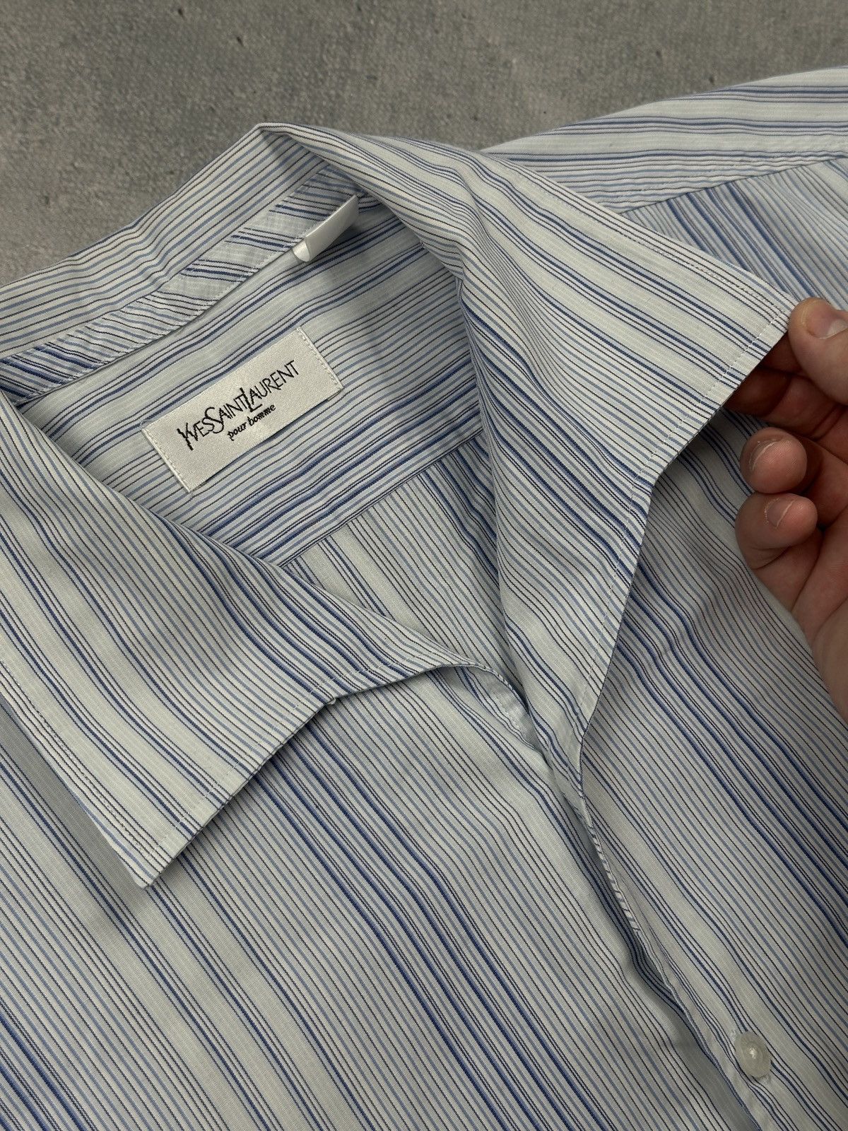Yves Saint Laurent Lux YSL Shirt Cotton Yves Saint Laurent Summer Shirtsleeve Size US L / EU 52-54 / 3 - 11 Thumbnail