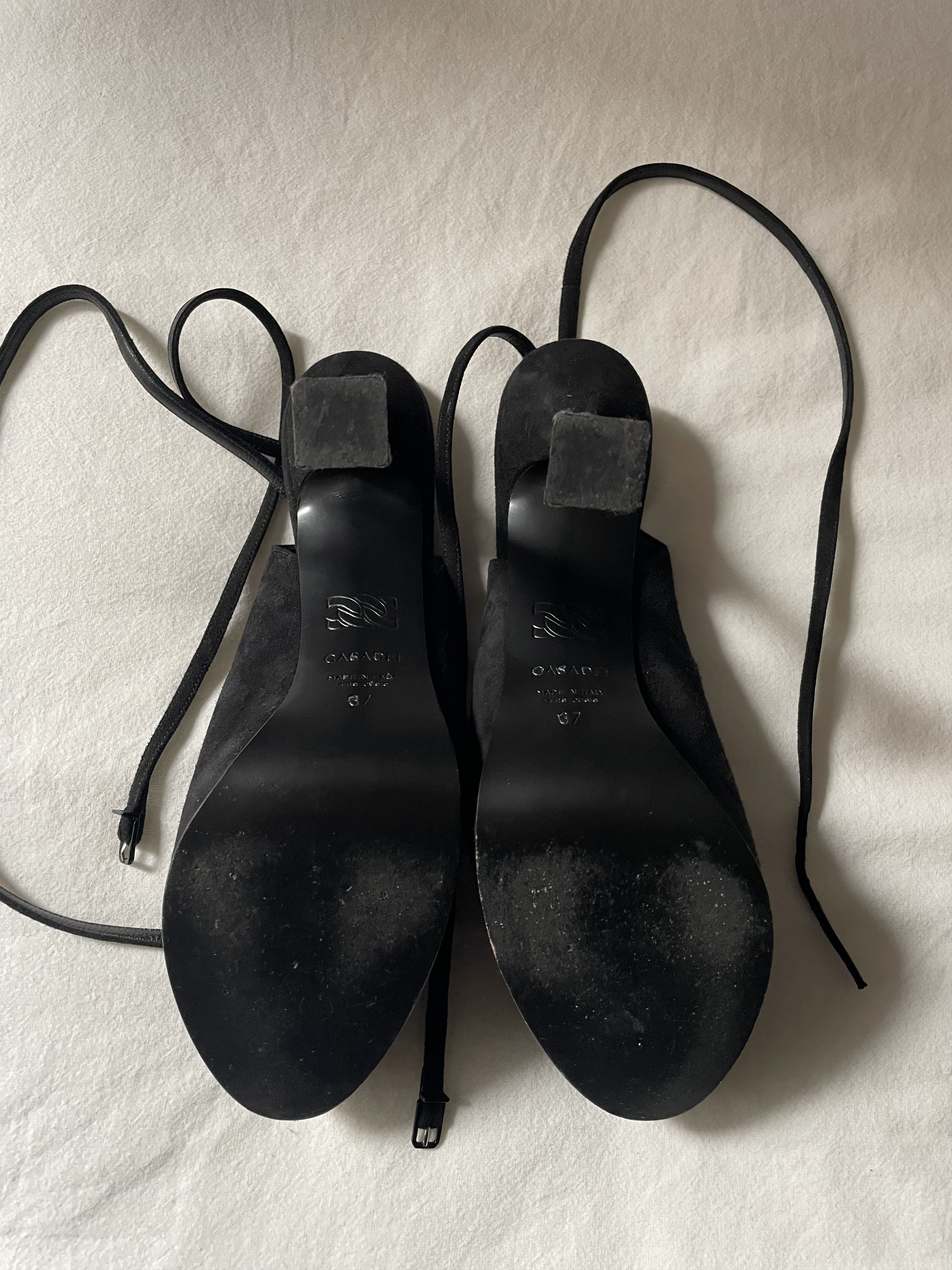 Casadei Casadei Black Suede Shoes Size US 7 / IT 37 - 6 Thumbnail