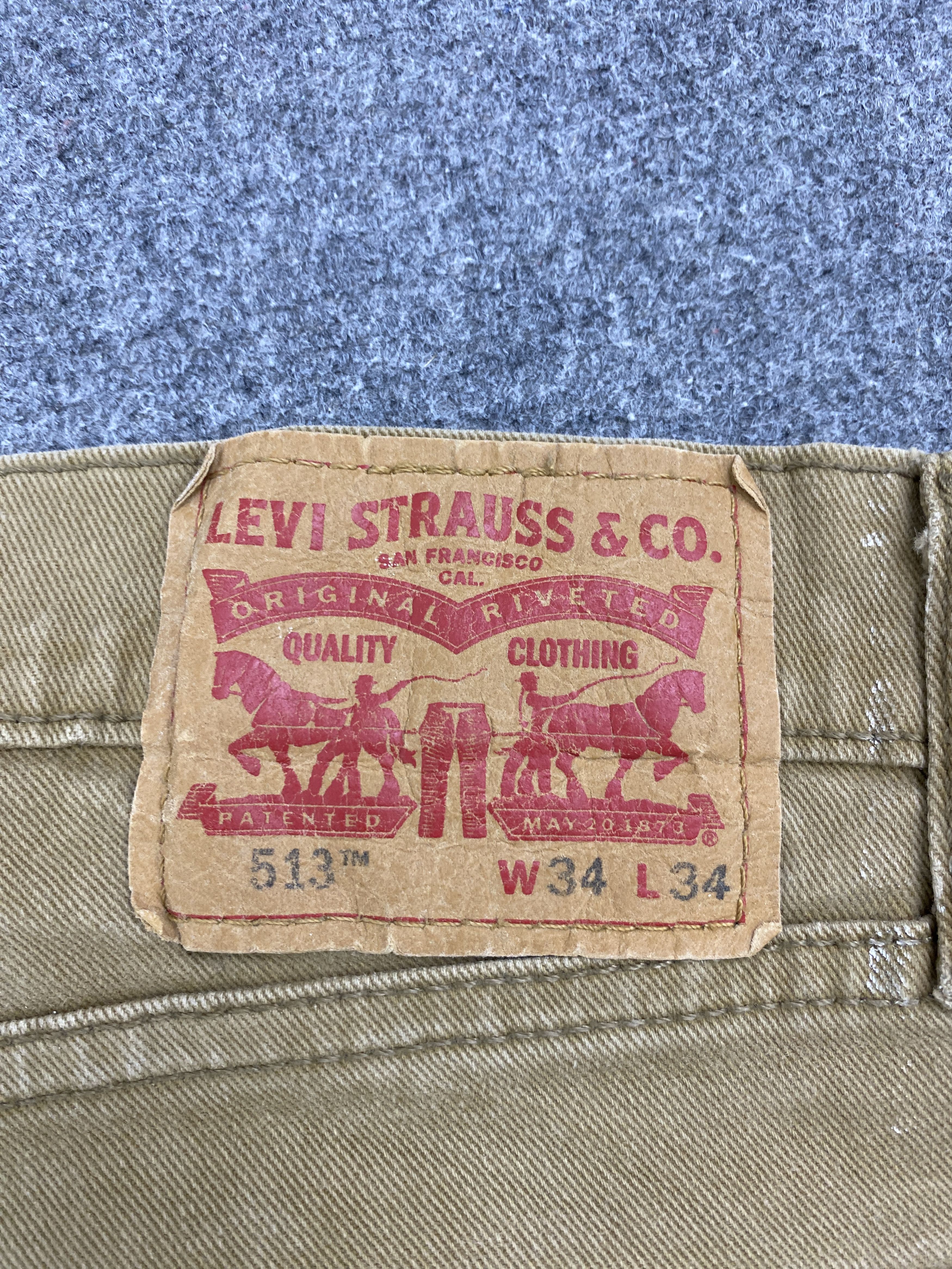 Levi's × Vintage Splatter Paint Vintage Levis 513 Brown Jeans Size US 34 / EU 50 - 5 Thumbnail
