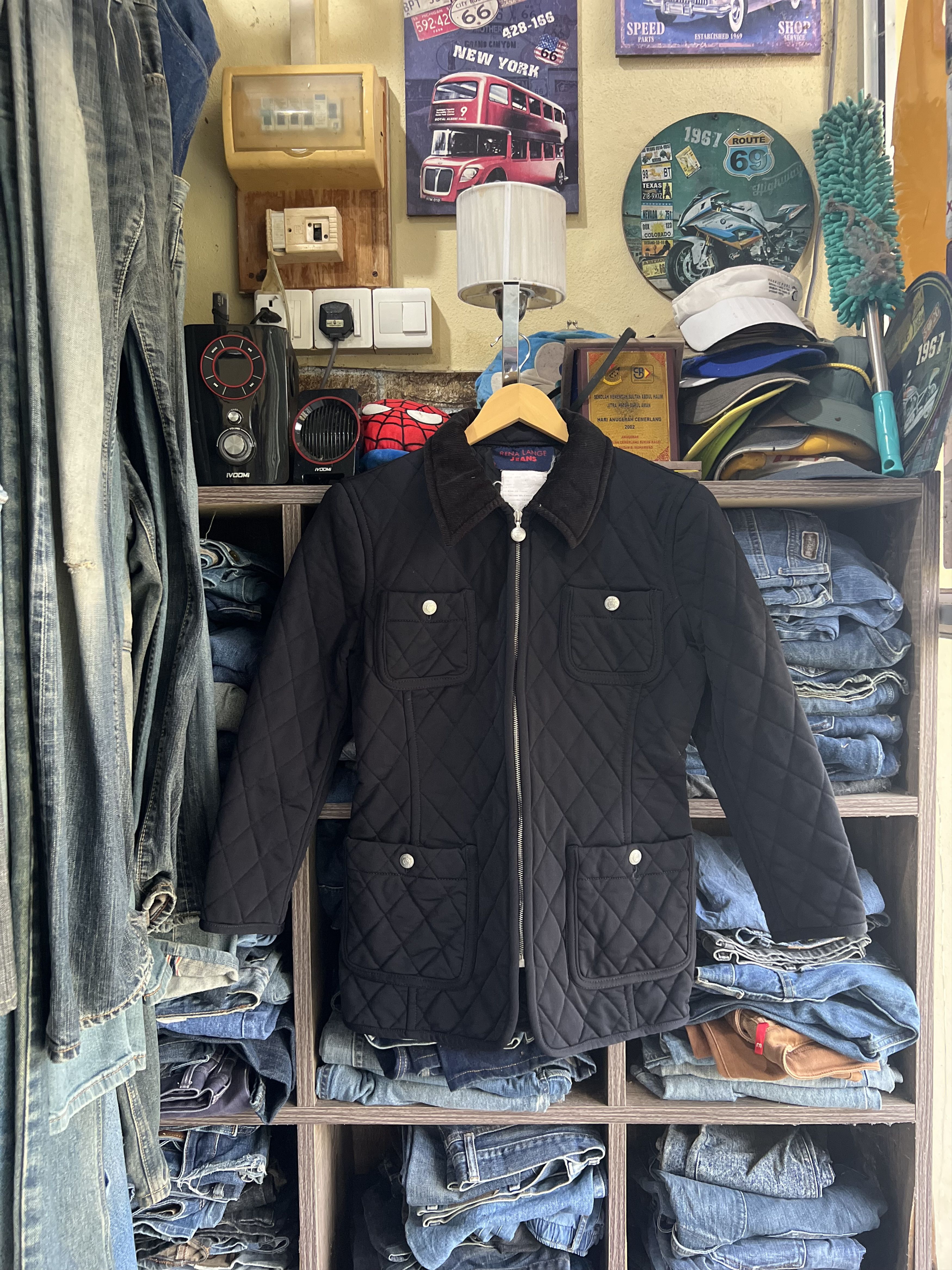 Other 🔥Rena Lange Jeans 4 Pockets Quilted Jacket Size S / US 4 / IT 40 - 17 Thumbnail