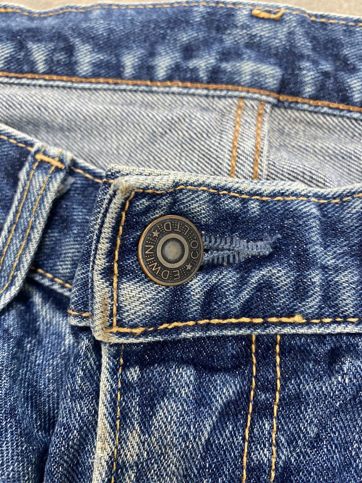 Edwin EDWIN JAPAN NO 403 WASHED BLUE JEANS Size US 35 - 6 Thumbnail