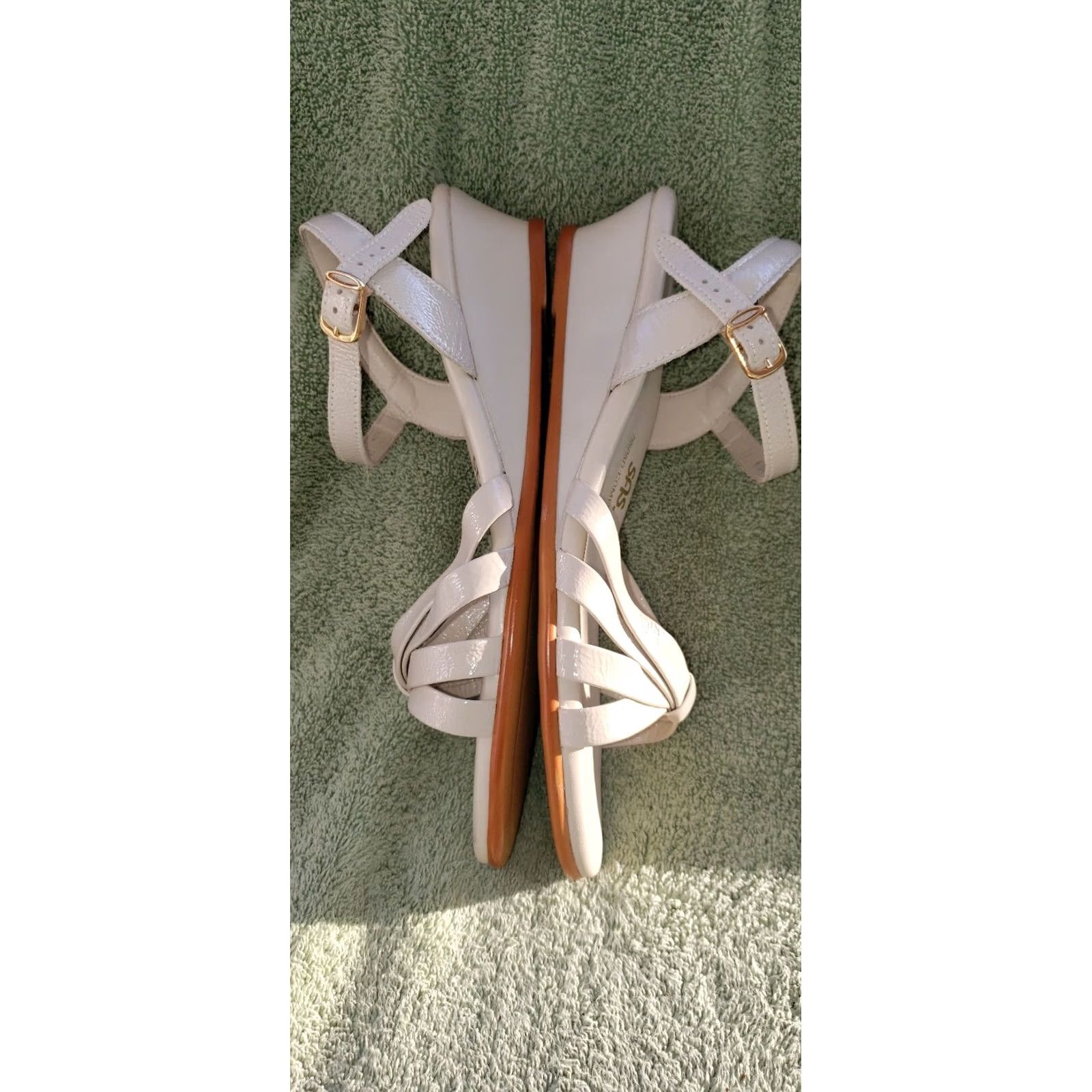 SAS SAS Women's Slingback Sandal Ankle Strap Ivory Size 11B Leather Buckle Sandals Women US 11 M Size US 11 / IT 41 - 7 Thumbnail