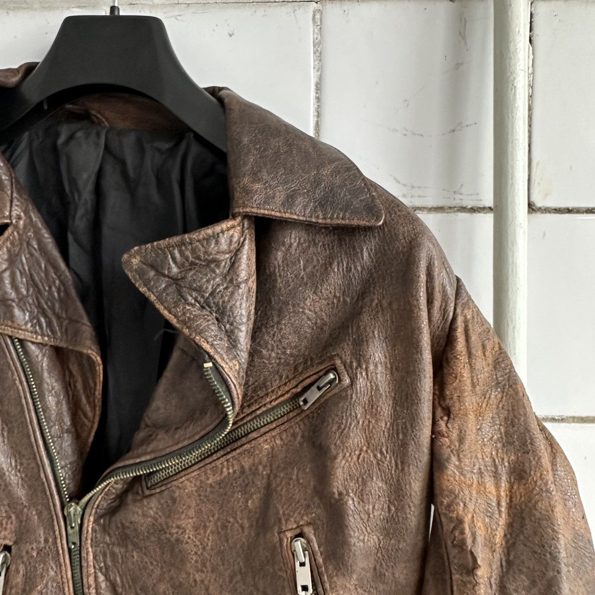 Other Vintage Moto Leather Jacket Distressed Y2K Style USA 90s Size US M / EU 48-50 / 2 - 7 Thumbnail