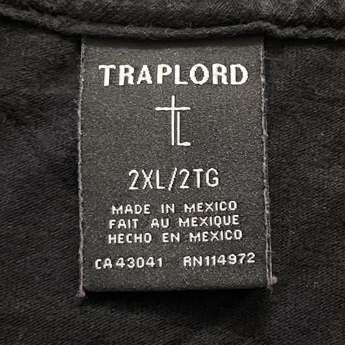 Rap Tees Vintage Y2K Traplord Worldwide Silver Black SS T-Shirt Size US XXL / EU 58 / 5 - 4 Thumbnail