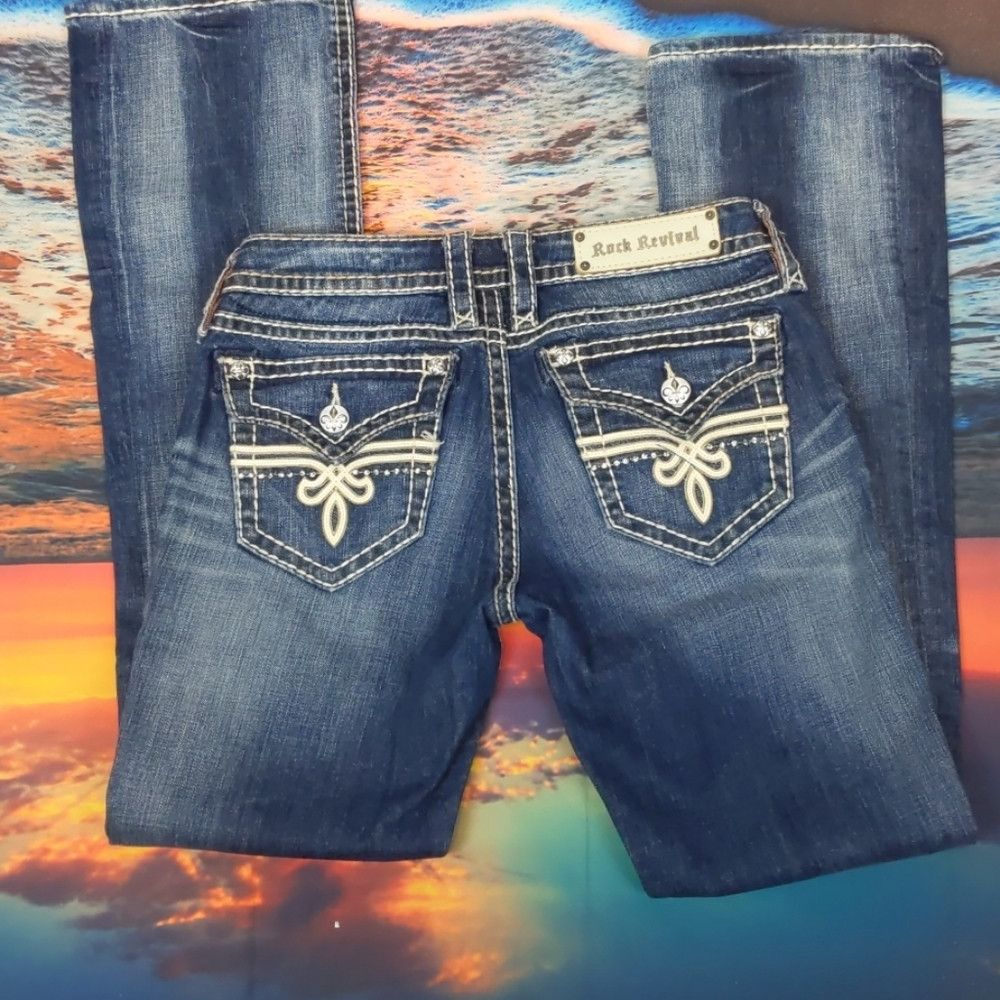 Rock Revival ROCK revival benny boot jeans size 28 Size 28" / US 6 / IT 42 - 1 Thumbnail