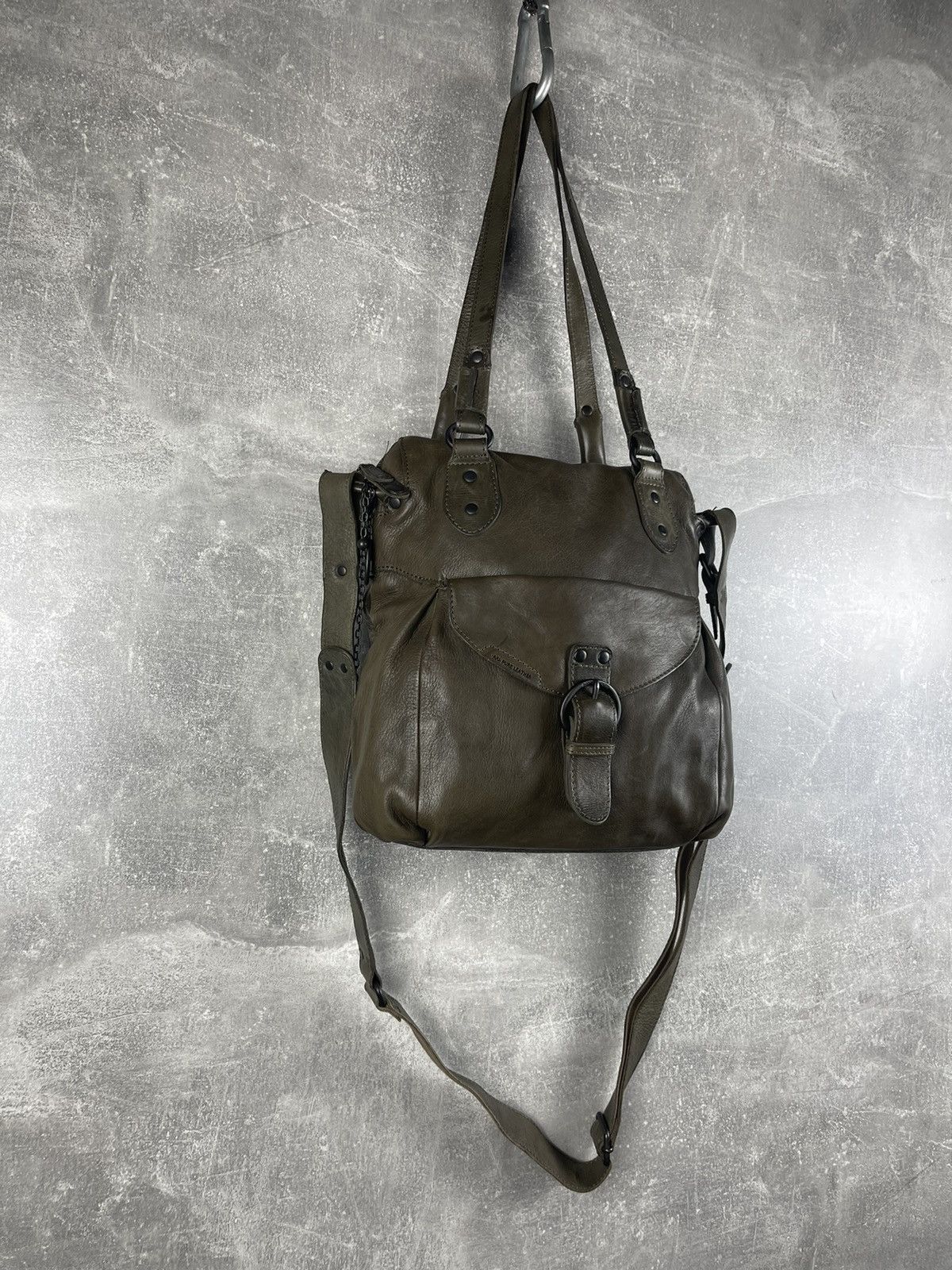 Vintage Aunts & Uncles Y2K All Pure Leather Brown Tote Shoulder Bag Size ONE SIZE - 3 Thumbnail