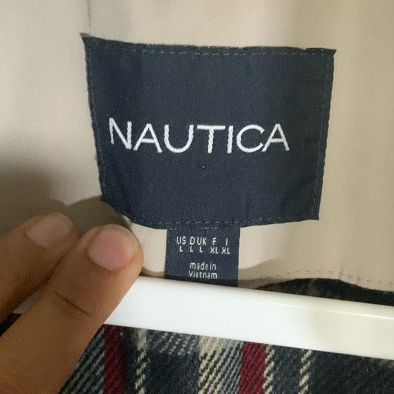 Nautica Nautica Lightweight Belted Jacket Beige Trench Coat Size L Size L / US 10 / IT 46 - 4 Thumbnail