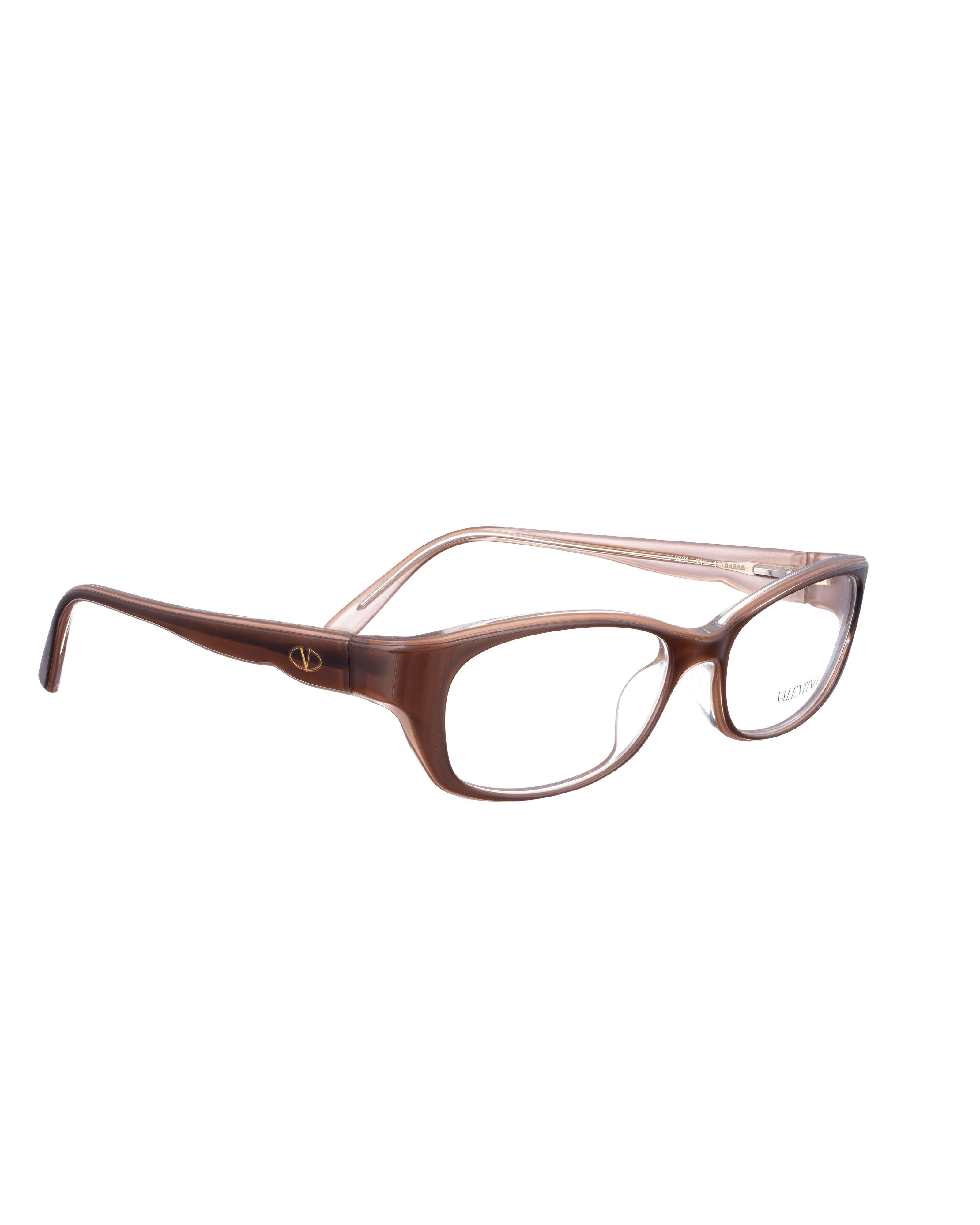 Valentino 00s Chocolate Brown Plastic Glasses