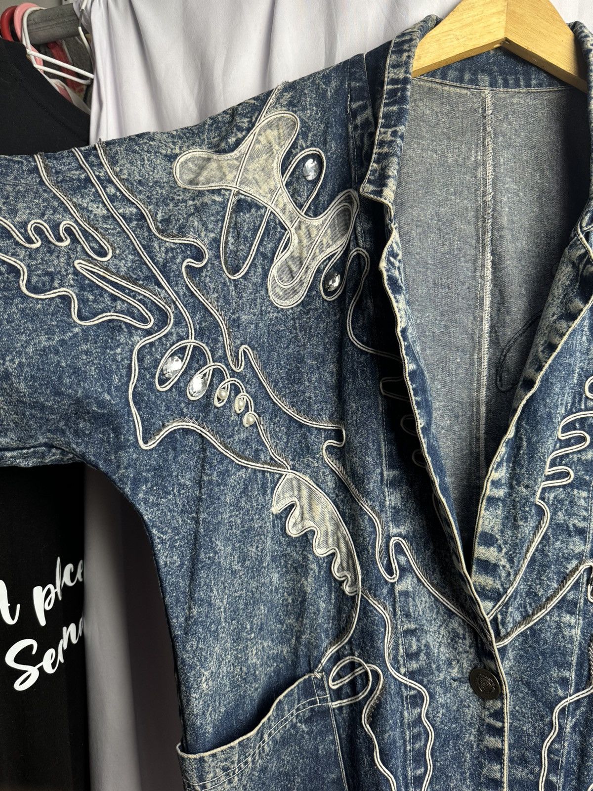 If Six Was Nine × Japanese Brand × Le Grande Bleu (L.G.B.) Japanese Style Denim Like Blazer Issey ys style Size US L / EU 52-54 / 3 - 5 Thumbnail