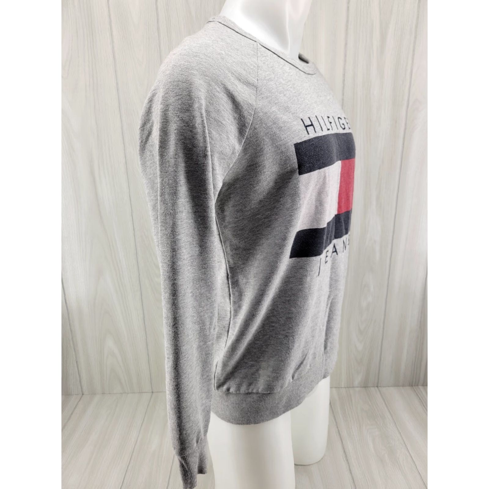 Tommy Hilfiger Tommy Hilfiger Men Long Sleeve Shirt Tommy Jeans Gray 90s Vintage Fit Regular Size M Size US M / EU 48-50 / 2 - 5 Thumbnail