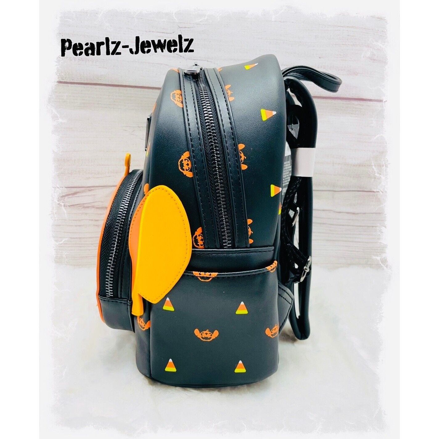 Disney Loungefly Lilo & Stitch Jack-o'-lantern Pumpkin Face Hallowe Size ONE SIZE - 3 Thumbnail