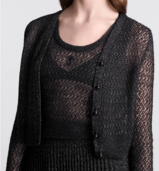 Dior o1w1db10925 444W01 Twinset Sweater in Black Size M / US 6-8 / IT 42-44 - 9 Thumbnail