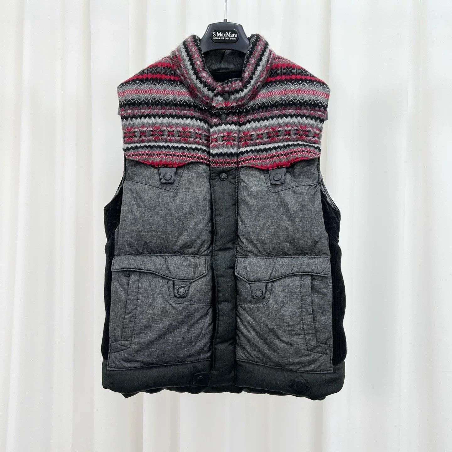 Moncler Moncler Leather Logo Knitted Down Vest Size M / US 6-8 / IT 42-44 - 1 Thumbnail