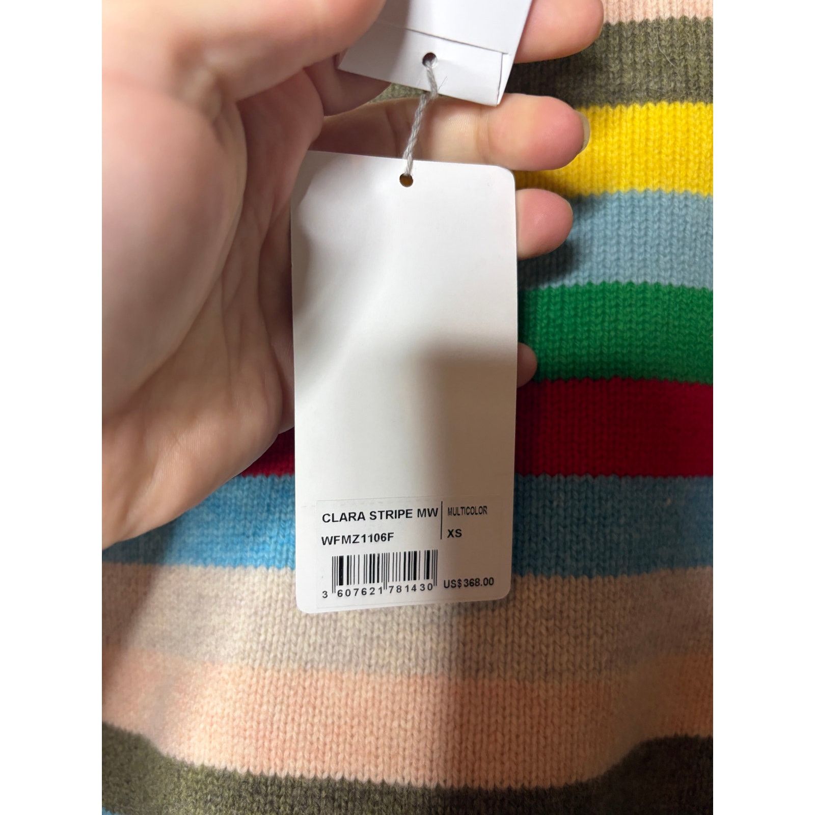 Zadig & Voltaire Zadig & Voltaire wool multicolor striped embroidered sweater Size XS / US 0-2 / IT 36-38 - 7 Thumbnail