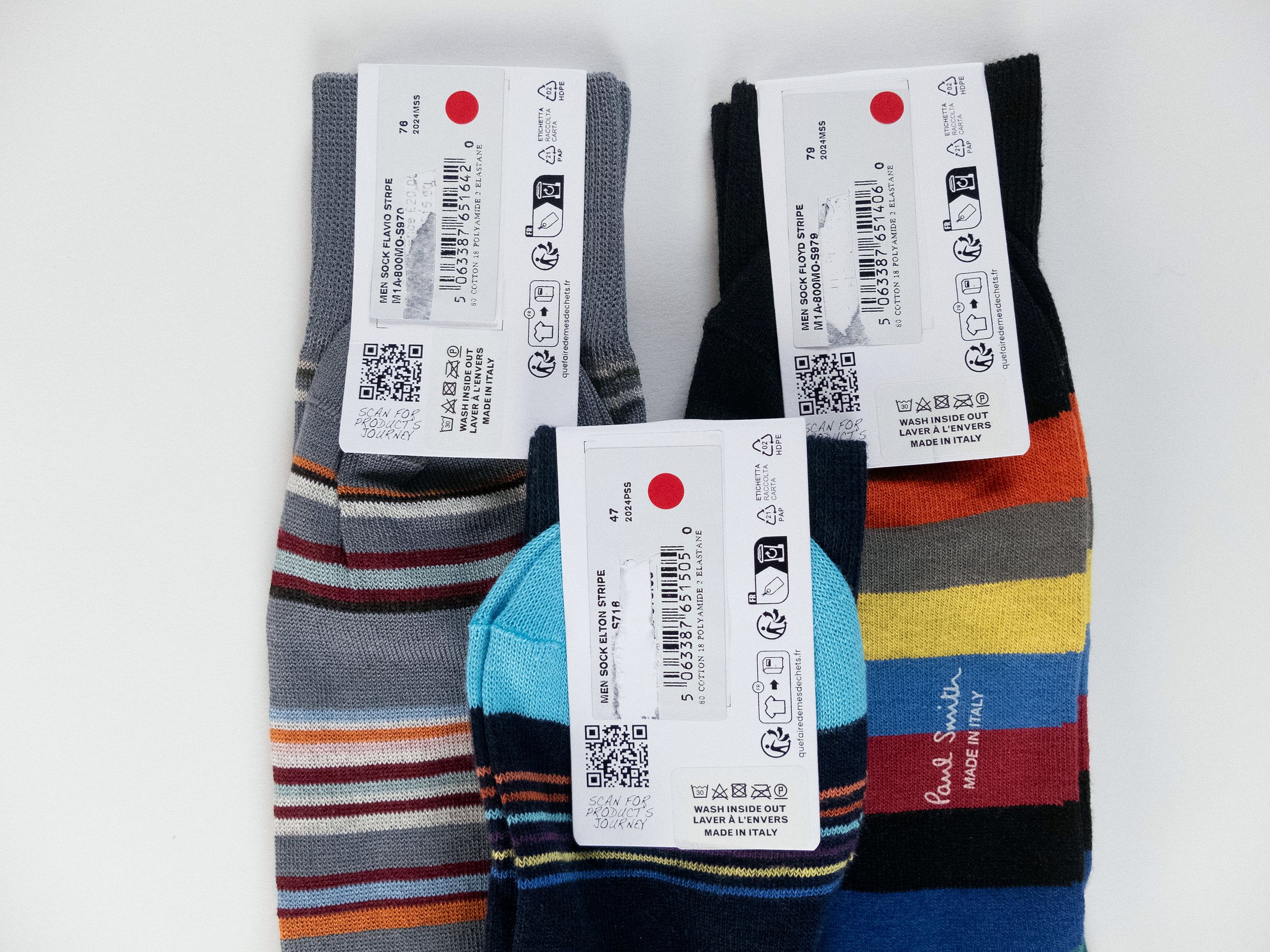 Paul Smith 3 pairs of Paul Smith colorful striped cotton blend socks q Size ONE SIZE - 5 Thumbnail