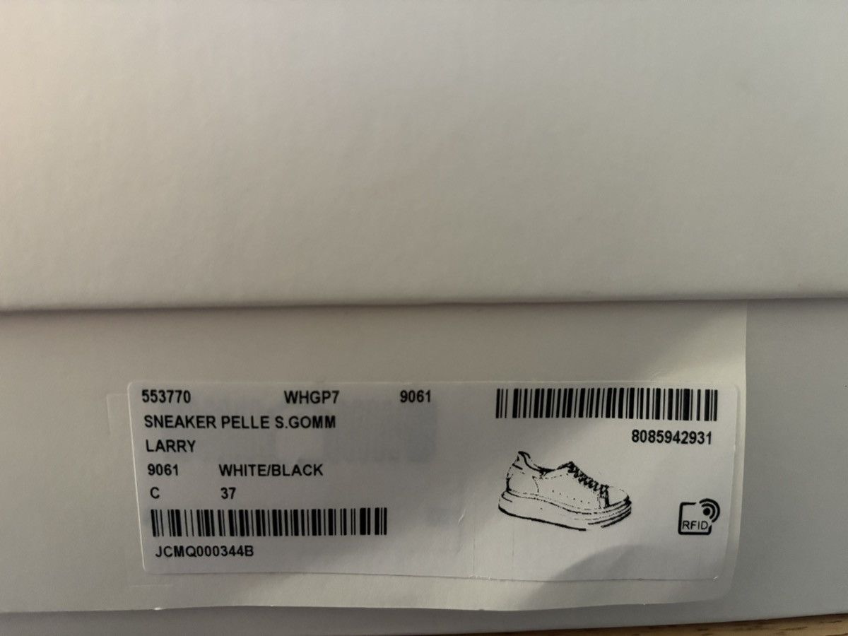 Alexander McQueen Alexander McQueen White/Black Larry Sneakers - Size 37 Size US 7 / IT 37 - 9 Thumbnail