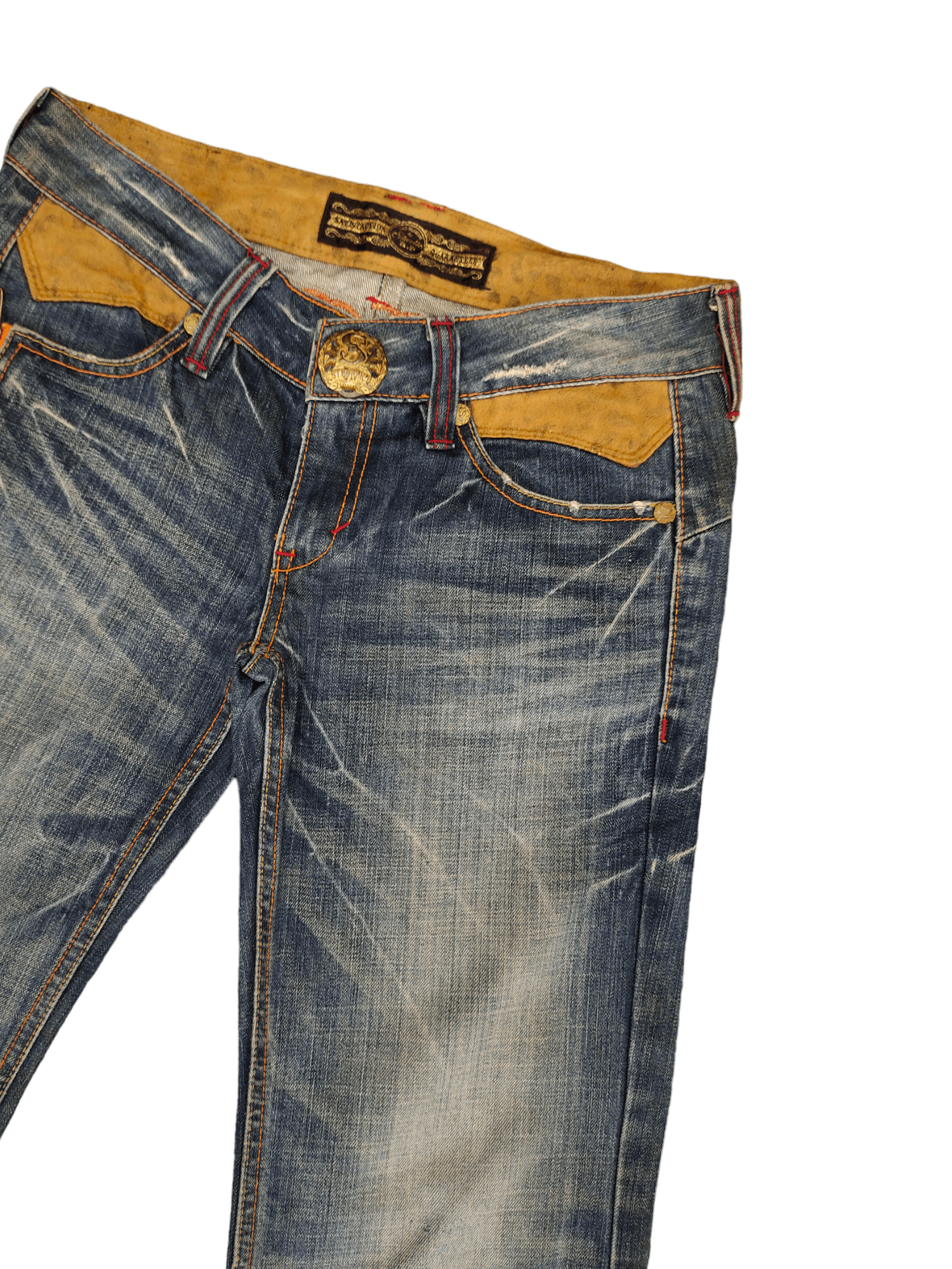 Le Grande Bleu (L.G.B.) Flare Jeans Studio RP Spell Out Clawmark Boot Cut Y2k Goa Size US 28 / EU 44 - 13 Thumbnail