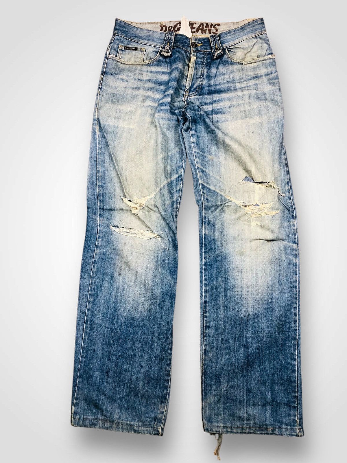 Dolce & Gabbana Dolce & Gabbana Distress Jeans (36) Size US 34 / EU 50 - 1 Thumbnail