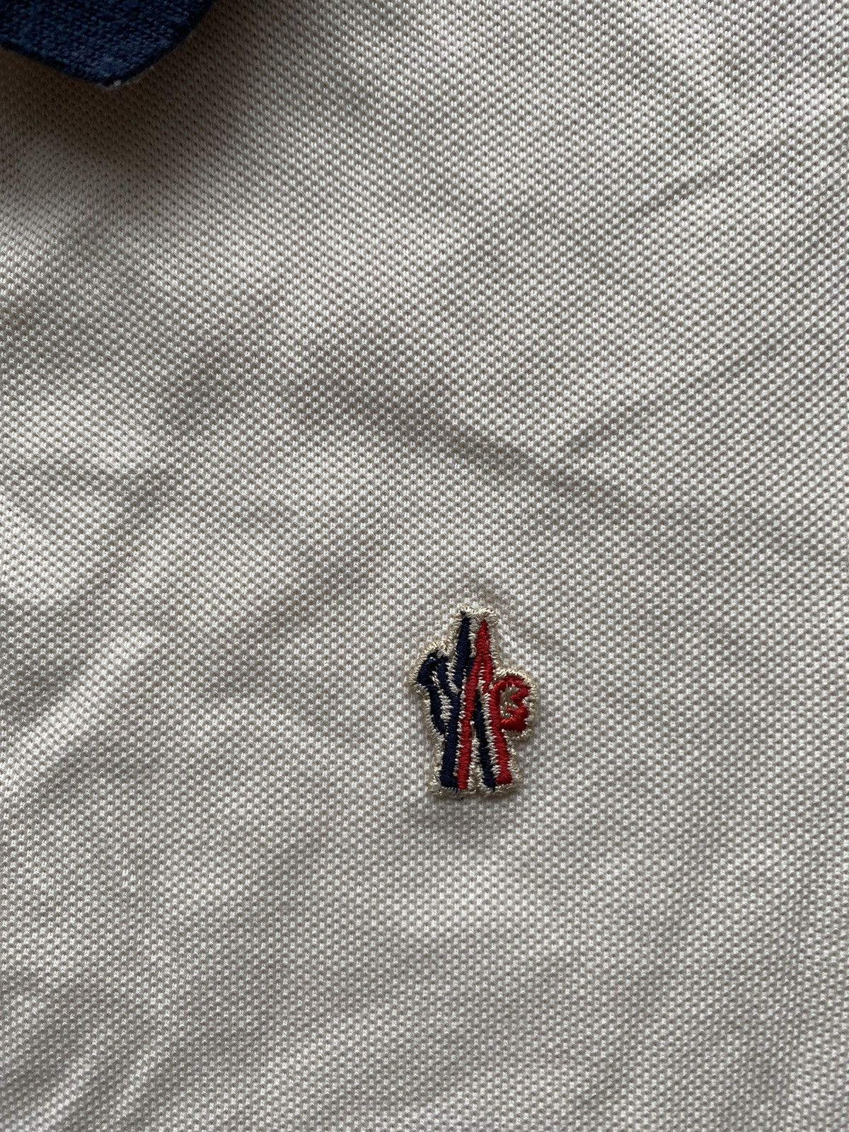 Designer Moncler Grenoble Maglia Polo Navy Beige Short Sleeve Polo Size US M / EU 48-50 / 2 - 6 Thumbnail