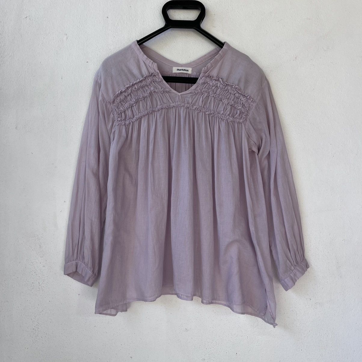Issey Miyake PLANTATION By Issey Miyaki Sheer Cotton Smock blouse Size M / US 6-8 / IT 42-44 - 1 Thumbnail