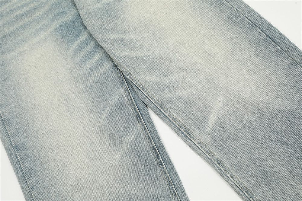 Japanese Brand × Jean Men's loose wide-leg ripple washed straight jeans Size US 32 / EU 48 - 6 Thumbnail