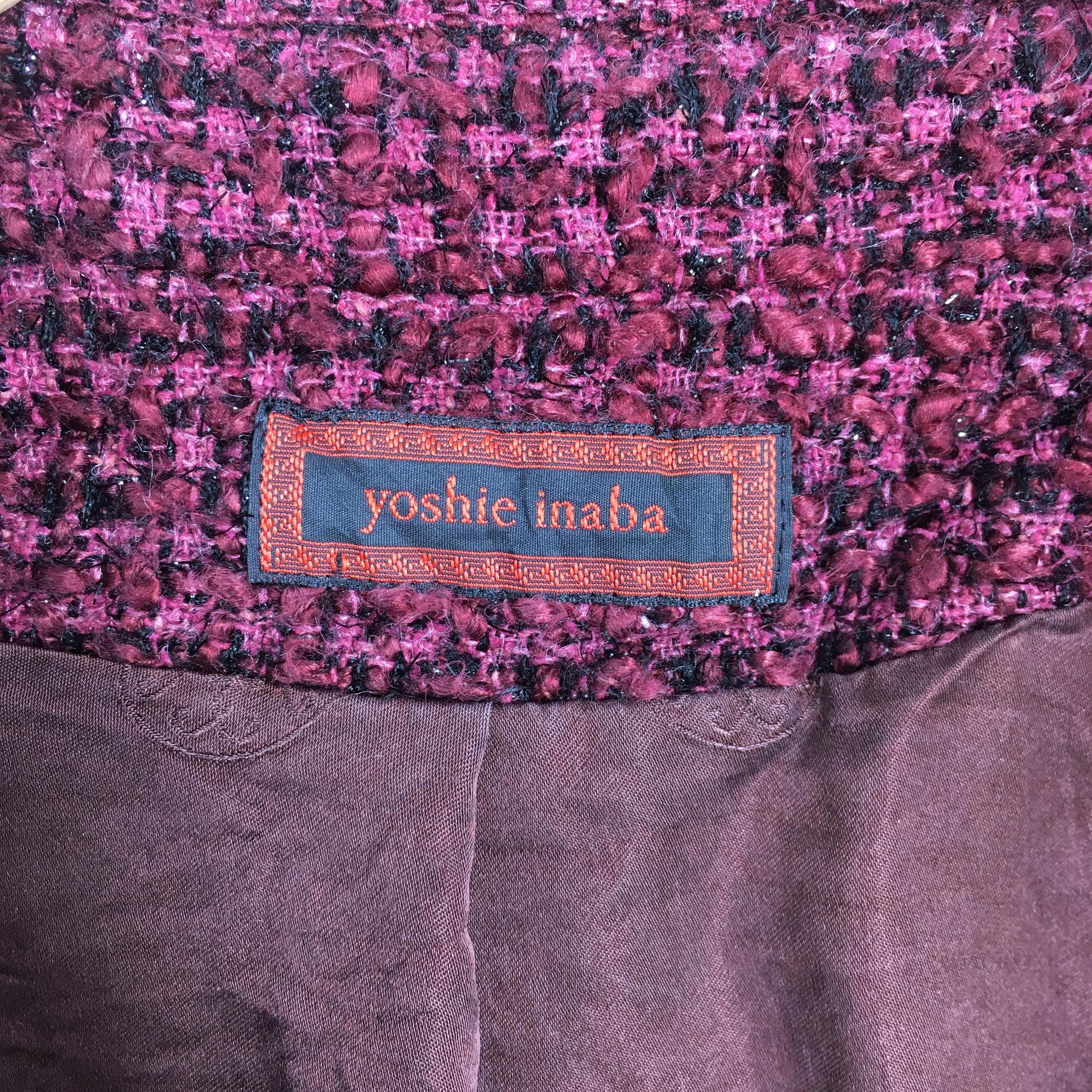Designer Vintage Yoshie Inaba Women Red Wool Blazer Small Size S / US 4 / IT 40 - 5 Thumbnail