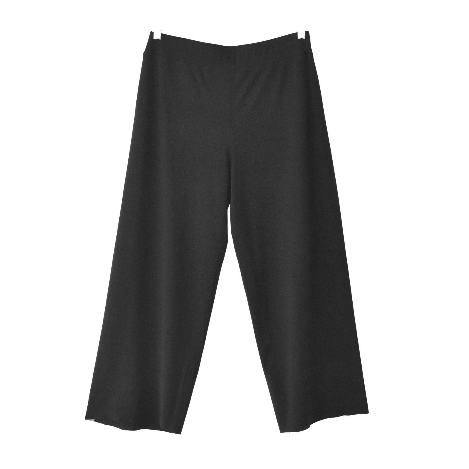 Eileen Fisher EILEEN FISHER Black Silk Elasticized Waist Pants Size M Size 30" / US 8 / IT 44 - 1 Thumbnail