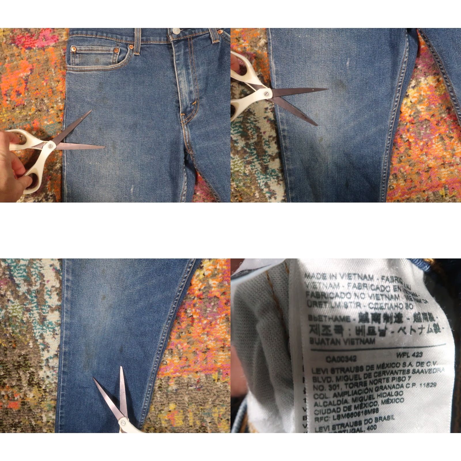 Levi's LEVI'S 511 Slim Fit Jeans 34x30 Denim Blue Men Regular 34 Stretch Zipper Cotton Blend Medium Wash 511 slim fit Size US 34 / EU 50 - 8 Thumbnail