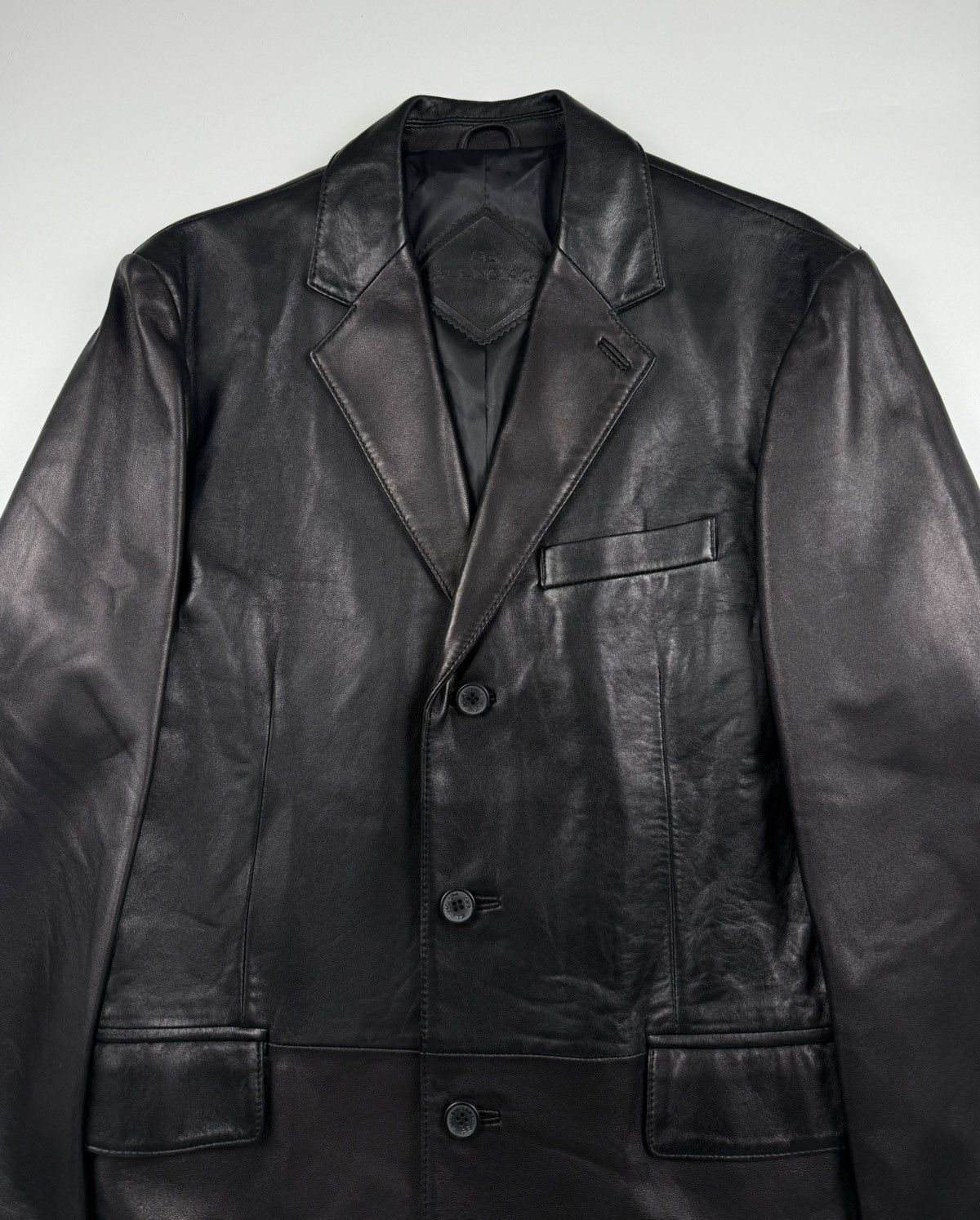 Balenciaga Vintage Balenciaga Lamb Leather Blazer Size US L / EU 52-54 / 3 - 6 Thumbnail