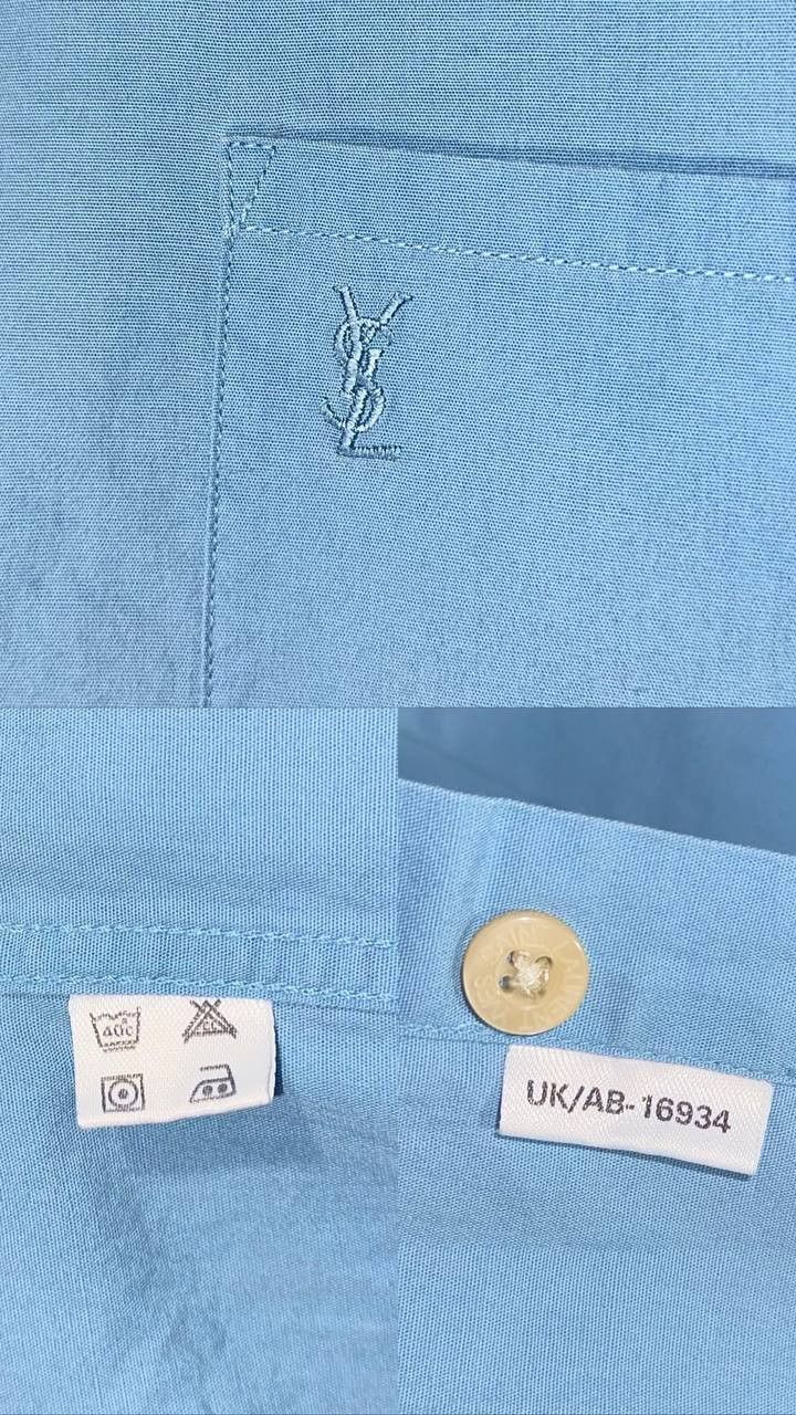 Vintage × Yves Saint Laurent Yves Saint Laurent vintage shirt button embroidered logo ysl Size US XL / EU 56 / 4 - 2 Thumbnail