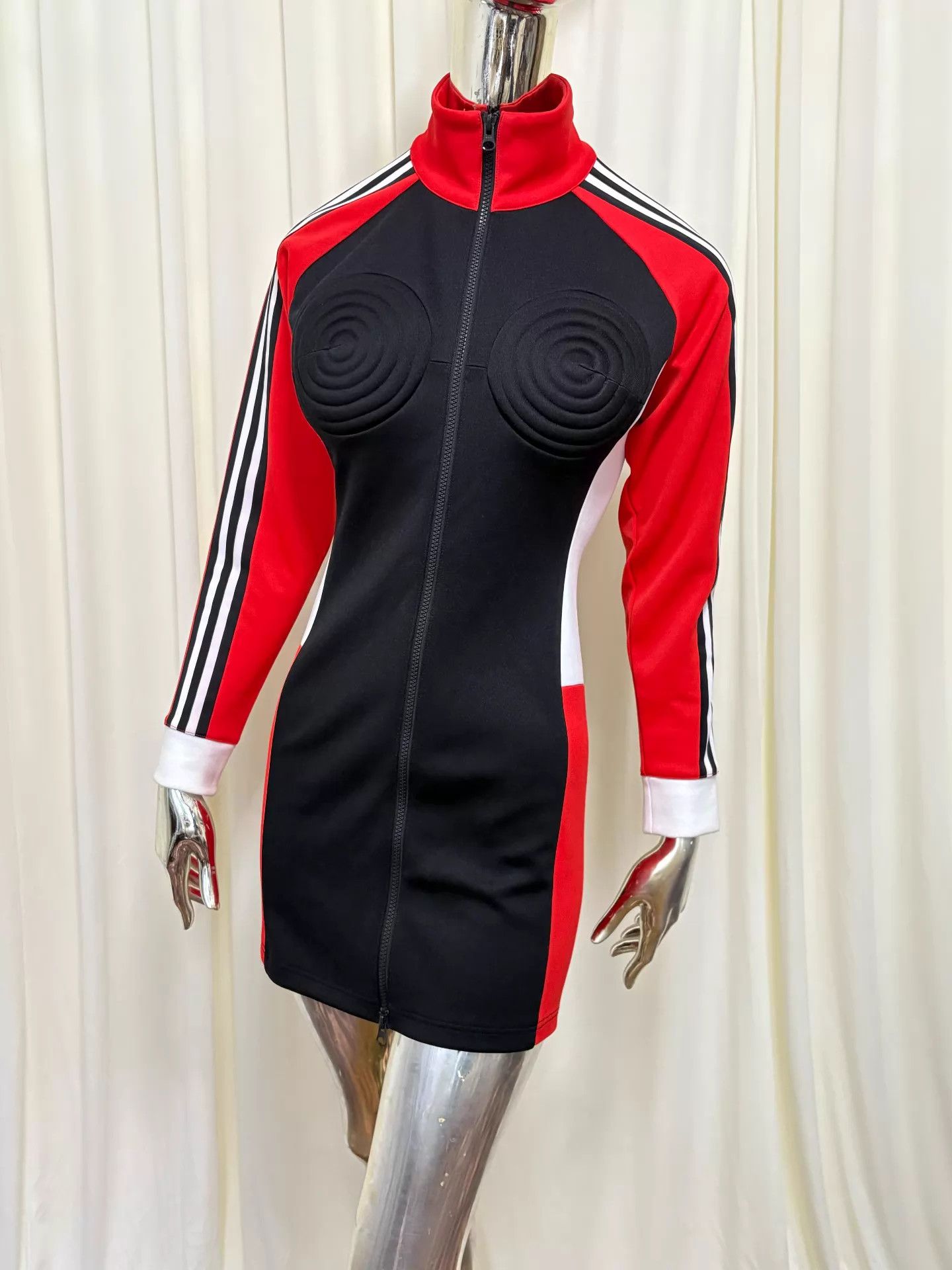 Adidas Jeremy Scott x Adidas Cone Bust High-Waisted Jacket 38 (New) Size XS / US 0-2 / IT 36-38 - 3 Thumbnail